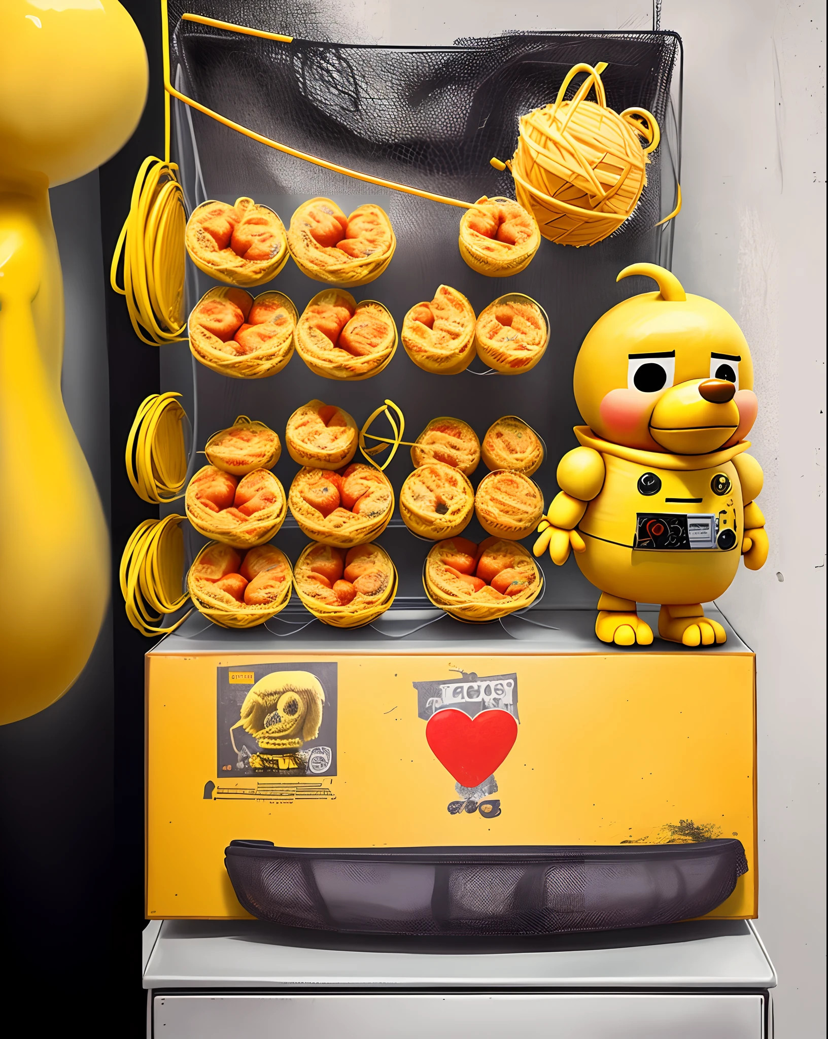 Make an nfsw artwork of the toy chica character from fnaf