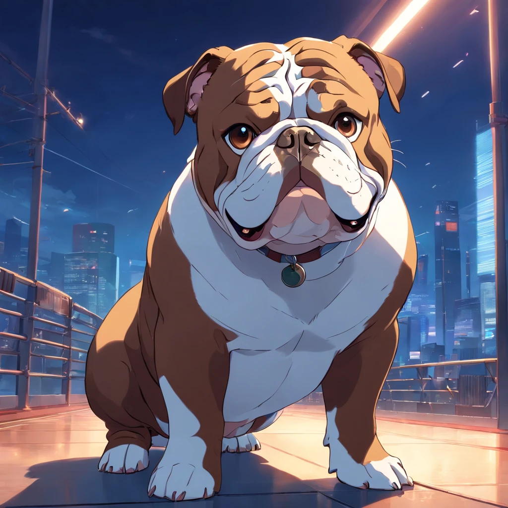 English bulldog dark chocolate with white face