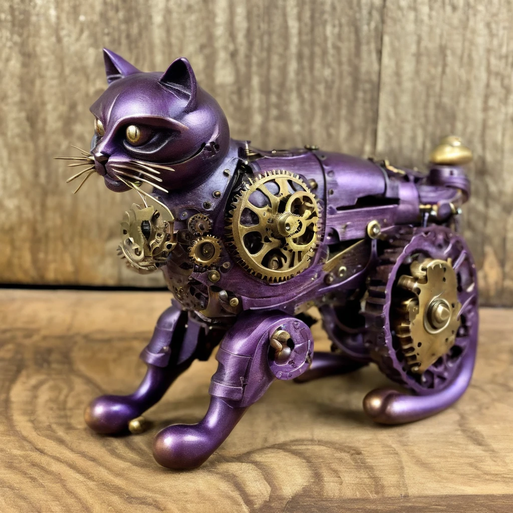robotic cat purple