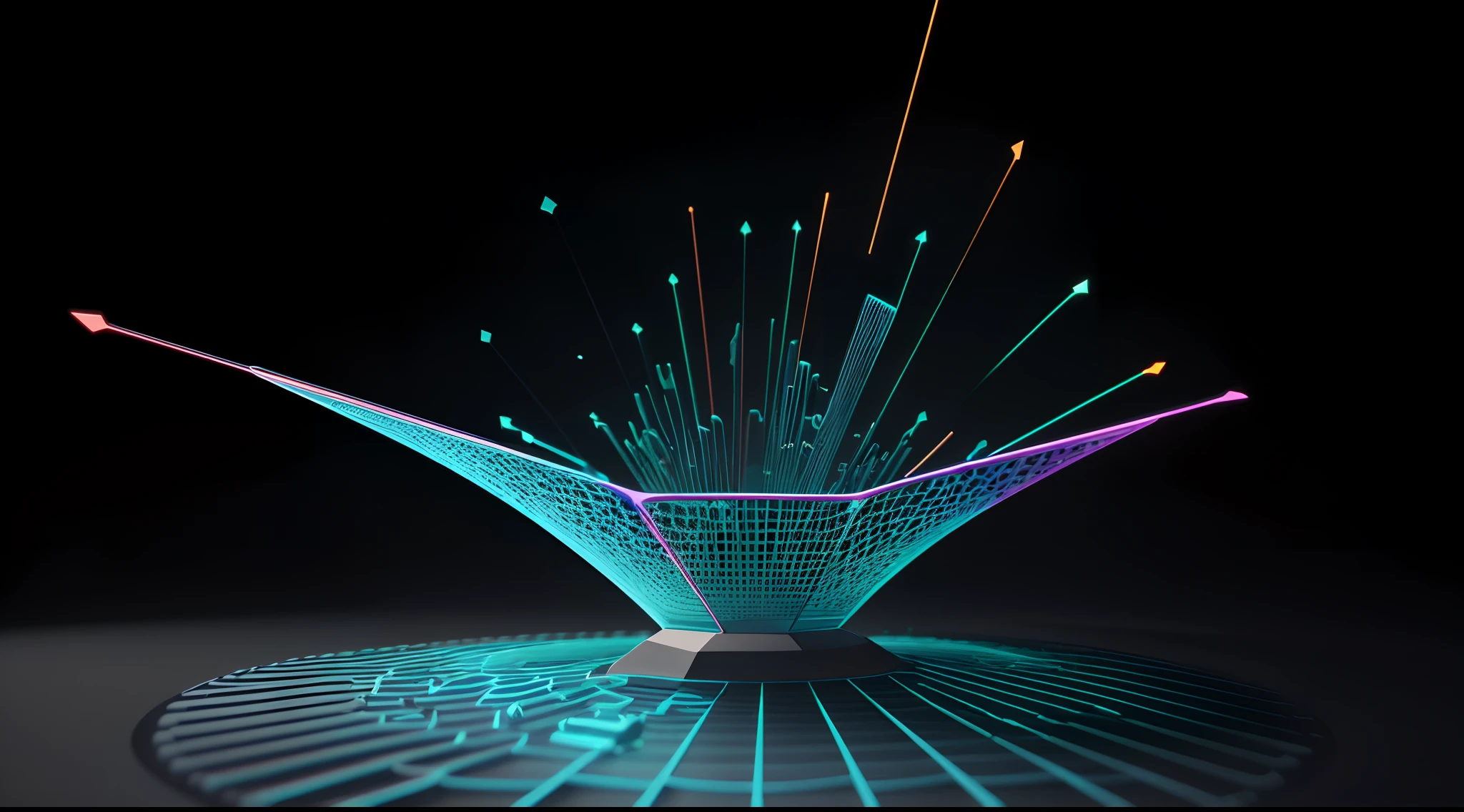 Engaging 3D visualization featuring stunning graphs、glinting