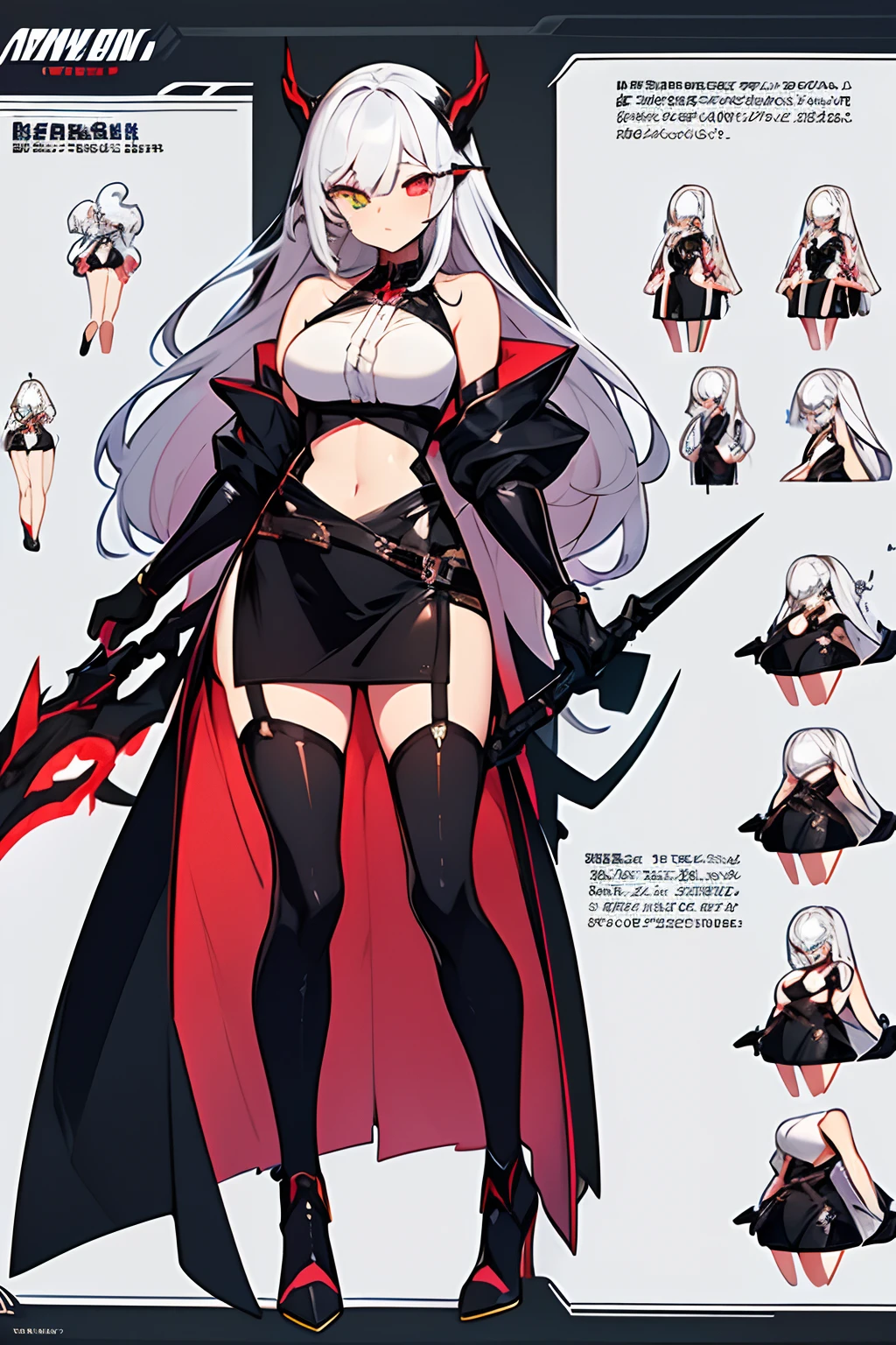 Erotic Lingerie ((Thong, bra and accessories))design inspired by shibari, in various views (front and back) ((Character sheet))