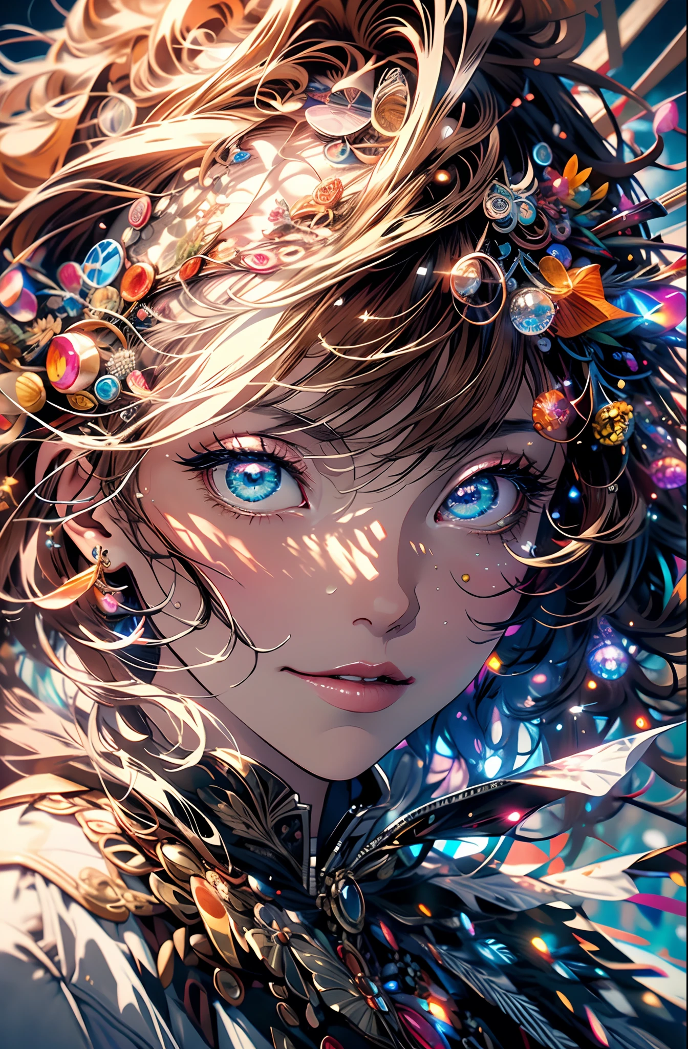 Masterpiece, Best Quality, hiquality, high definition, high quality textures, High quality shadow, high detail, Beautiful detailed, finely detail, extremely detailed CGI, detailed texture, a realistic representation of the face, Realistic, Colorful , tender, cinematiclight, Side light, lens flare, Ray Tracing,tailed beautiful tender muzzle, Detailed beautiful delicate eyes,
