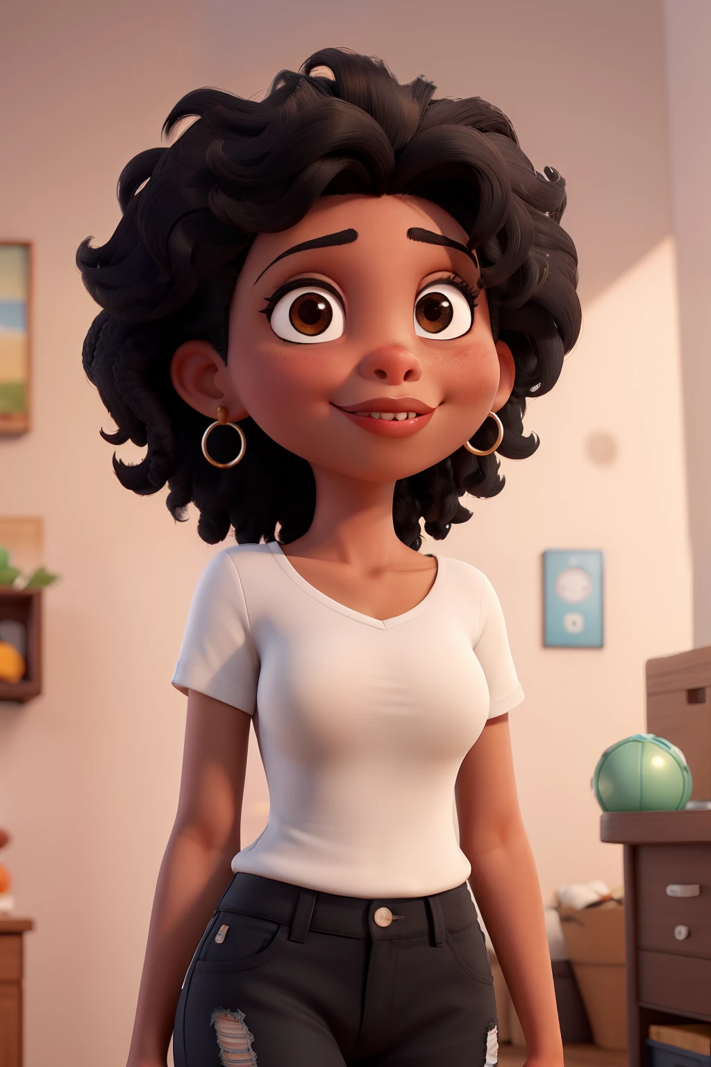 Obra-prima, de melhor qualidade, uma mulher sorrindo, de pele clara e cabelos escuros, lendo um livro