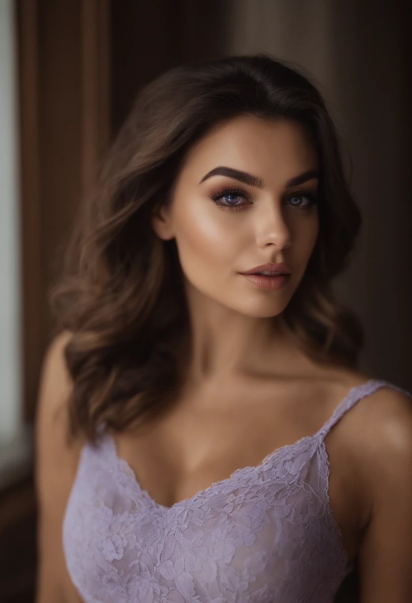 Woman in thin red lace lingerie with the same bare breasts naked naked , Pukami keeps hair and panties small, Sexy girl with brown eyes, Portrait of Kaia Gerber , brown hair and big eyes, selfie of a young woman, глаза In the bedroom, Violet Myers, No makeup, Natural makeup, looking straight into the camera, How to cheat Artgram, Beautiful make-up, Impressive long shot, In the bedroom, cutout, solid, , big hips , big breasts