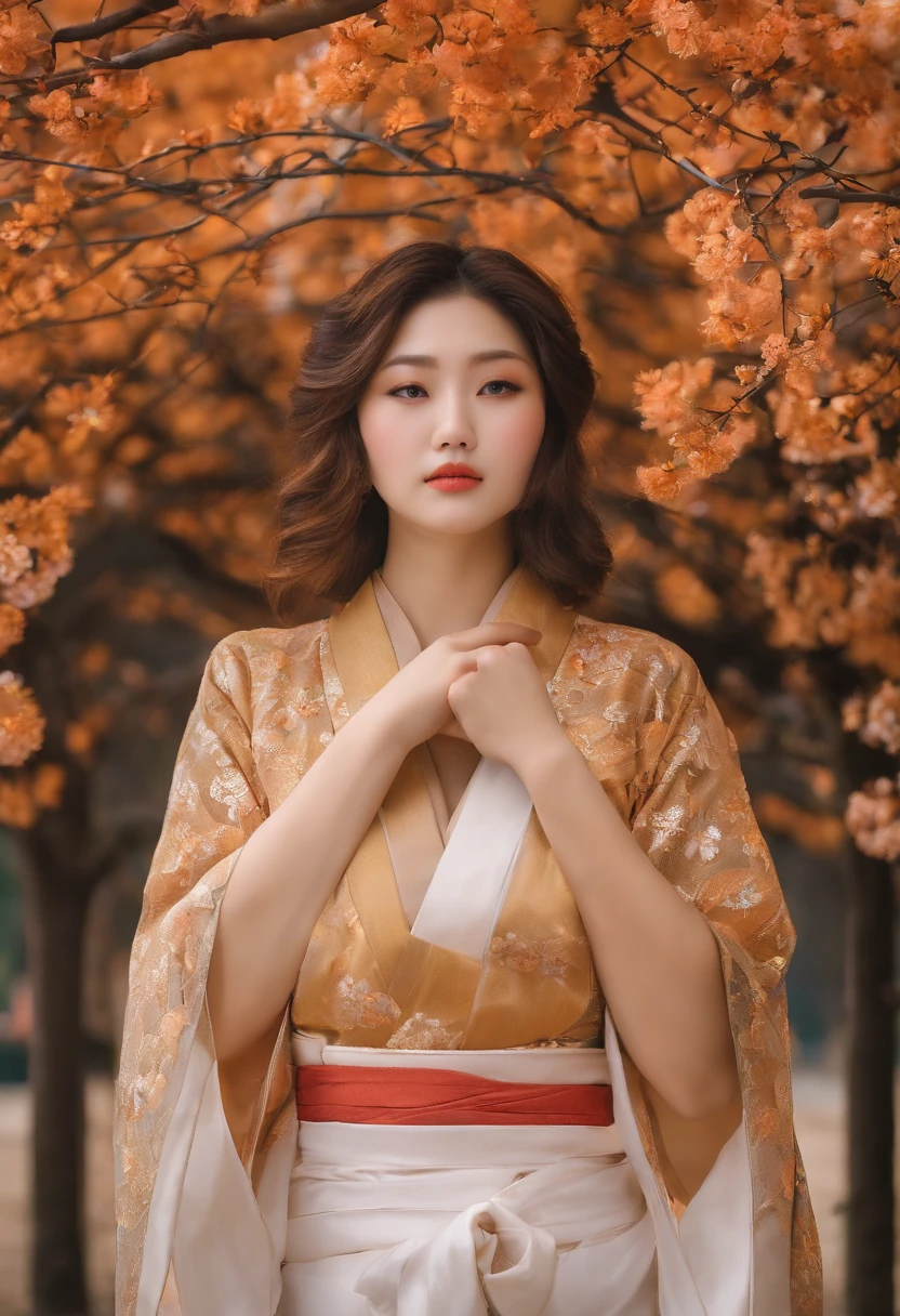 japanes、Light hair、fatness、Facing the front