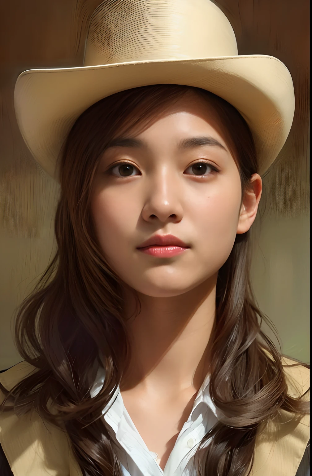Best-Quality, Masterpiece, Ultra-High-Resolution, (Photorealistic:1.4), Raw-Photo, Hyper-Detailed, 1girl, Japanese famous idol, 14-years-old, wearing black squared Glasses, wearing Japanese high school uniform, cowboy shot, innocent smile, (extremely cute face like a the most popular Japanese idol, amazingly beautiful big black eyes, beautiful black hair, pretty beautiful lips, very beautiful medium breasts, perfect short body), detailed face, detailed eyes, detailed glasses, detailed hair, detailed lips, detailed Japanese high school uniform, detailed short body, detailed thighs