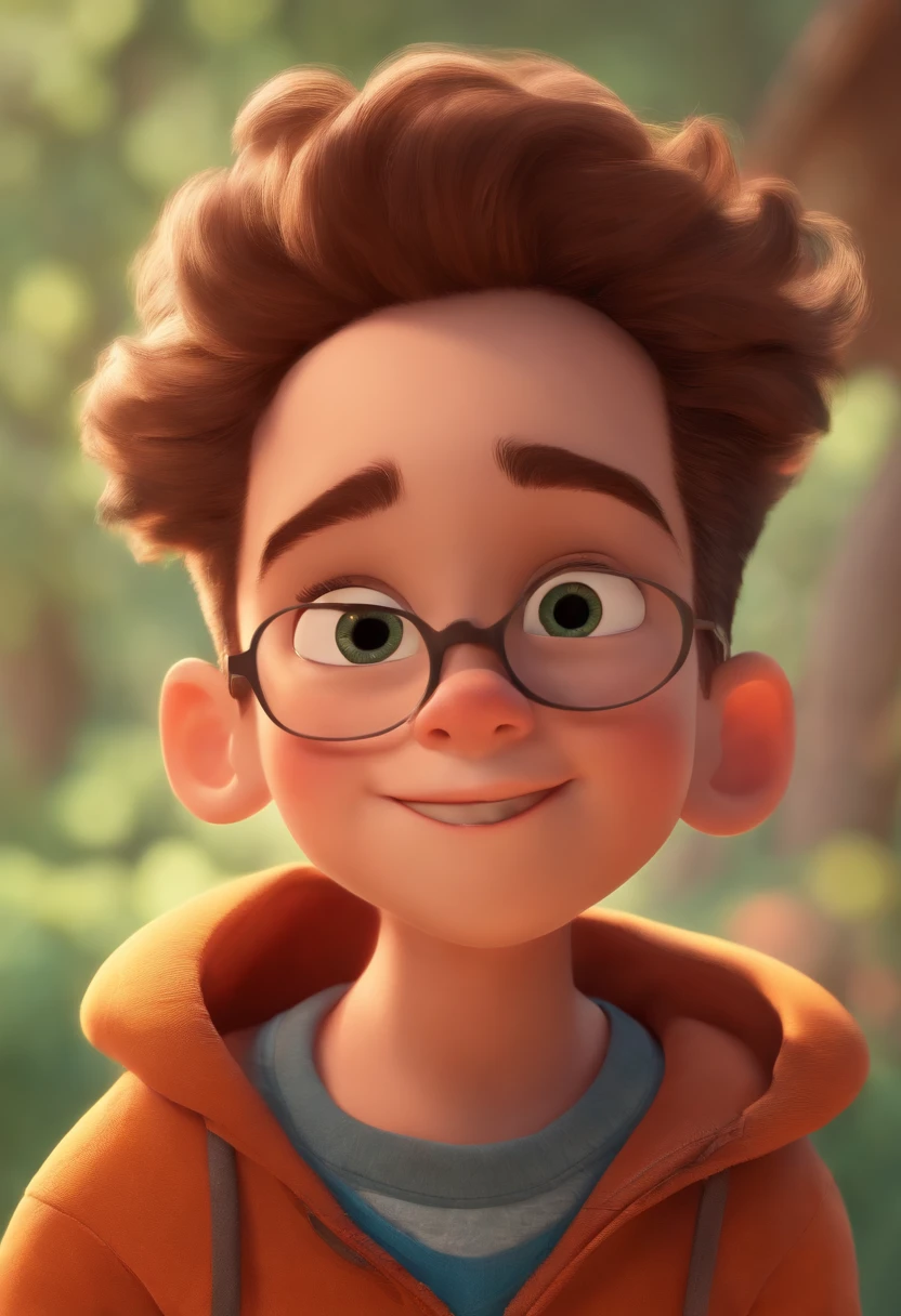 Image of a boy for a story in a YouTube video in Pixar format, He's the allabester, He's the class leader, He's outgoing, Playful and gets up for a lot of things