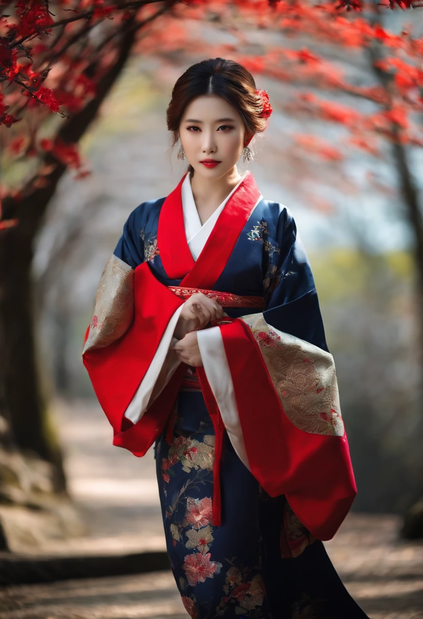 japanes、Light hair、A slender、Facing the front