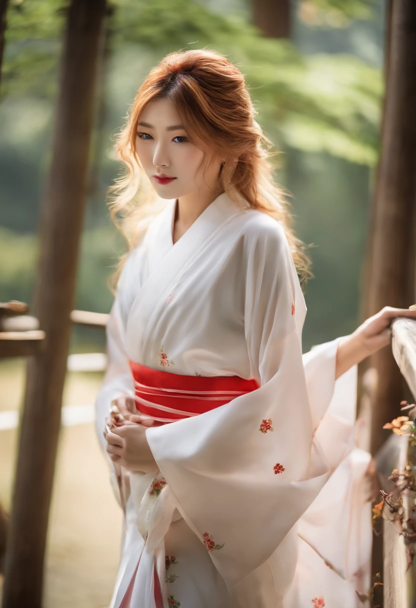 japanes、Light hair、A slender、Facing the front
