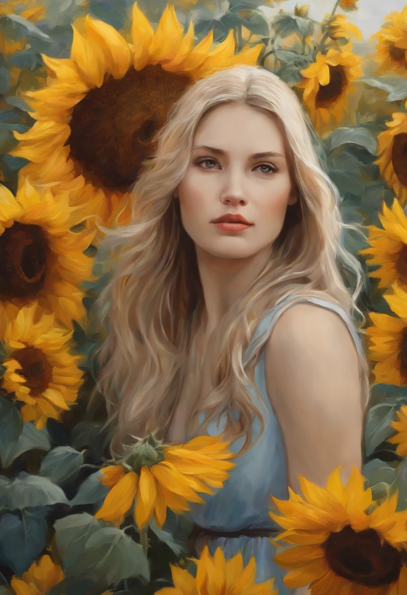 ((top-quality, 8K)), (Realistic), (Face Focus: 1.1), (Yellow,blue: 1.3), ukrainian woman in a dress that is in the water, closeup fantasy with water magic, fine art fashion photography, monia merlo, inspired by irakli nadar, inspired by Franz Xaver Winterhalter, with blooming flowers around her, inspired by Tatiana Hordiienko, jean-sebastien rossbach, karol bak uhd, vynok. ukrainan flower headband, sunflowers, vyshyvanka dress, pom-poms, ukrainian flag, flag, ukrainian, (seductive), (erotic), (huge breasts:1.5),big chest,well-rounded figure, no bra, (open chest) , topless,(open chest)