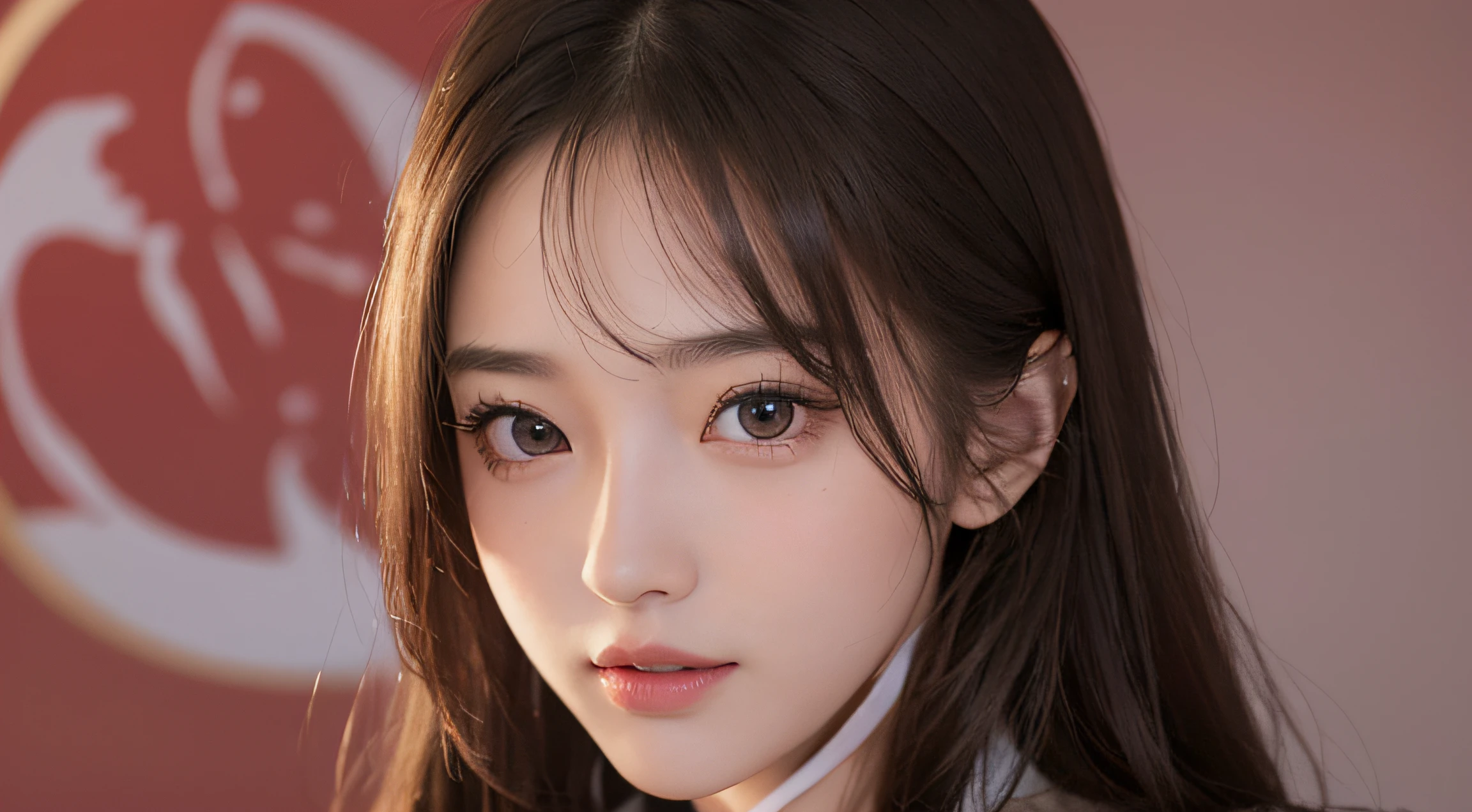 masterpiece, best picture quality, high quality, beautiful girl, Japanese, Japanese school girl, popular Korean makeup, detailed, swollen eyes, detailed eyes, detailed skin, beautiful skin, ultra high resolution, (reality: 1.4), very beautiful, slightly younger face, beautiful skin, slender, (ultra realistic), (illustration), (high resolution), (8K), (highly detailed), (best illustration), (beautifully detailed eyes), (super detailed), (wallpaper), (detailed face), looking at viewer, fine details, detailed face, pureerosfaceace_v1, smiling, looking straight ahead, looking straight ahead, angle from waist up, realistic photo, bright lighting, professional lighting, blonde, long hair, dark abandoned, big red moon, gorgeous red and black dress, mature woman,キスショット・アセロラオリオン・ハートアンダーブレード