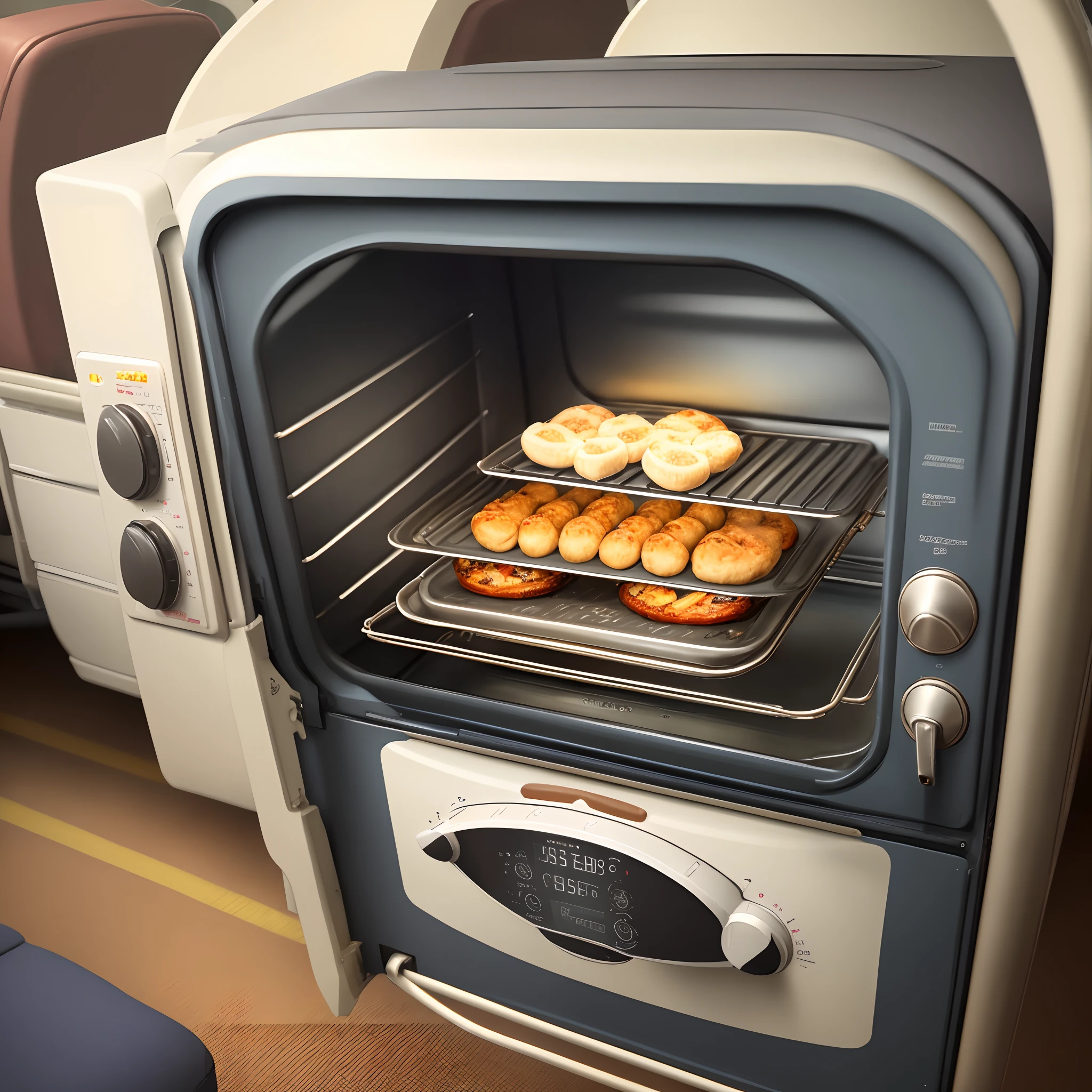 oven in airplane