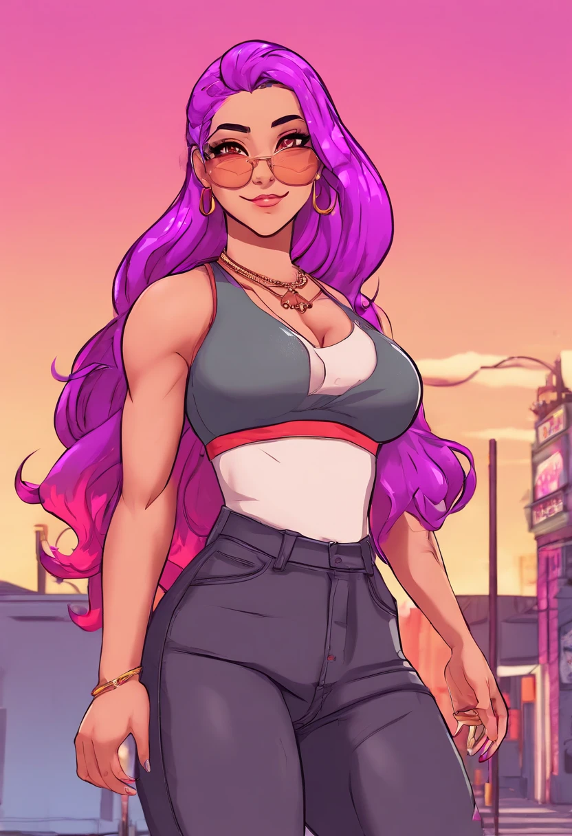 (best quality: 0.8), (best quality: 0.8), perfect anime illustration, close-up portrait of a beautiful woman walking around town very long purple hair huge breasts blush red eyes (((nsfw))) a cartoon of a woman with a big belly and a headband, full body portrait of a short!, thicc, thick black lineart, fullbody commission for, !!full body portrait!!, full body character portrait, full body illustration, character full body portrait, commission for high res, oc commission, single character full body, fullbody portrait, full character body