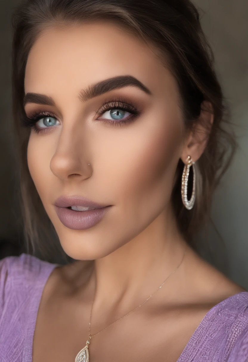Femme arafed avec un débardeur blanc et un collier, fille sexy aux yeux verts, Portrait Sophie Mudd, cheveux bruns et grands yeux, Selfie d’une jeune femme, Yeux de chambre, Violet Myers, sans maquillage, maquillage naturel, Regarder directement la caméra, Visage avec Artgram, Maquillage subtil, Superbe photo du corps entier, Yeux verts perçants,Complètement nue montrez-la
