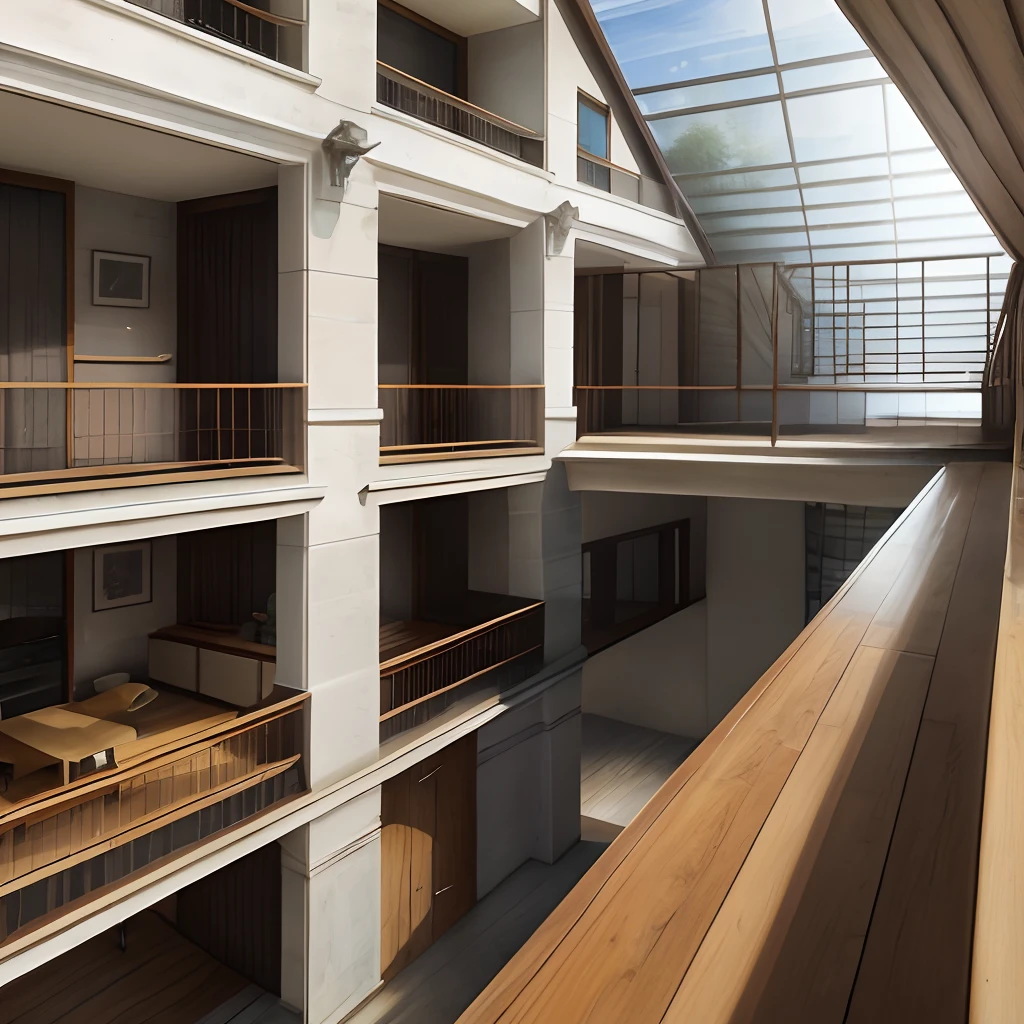 Architecture maison octogonal bois mezzanine