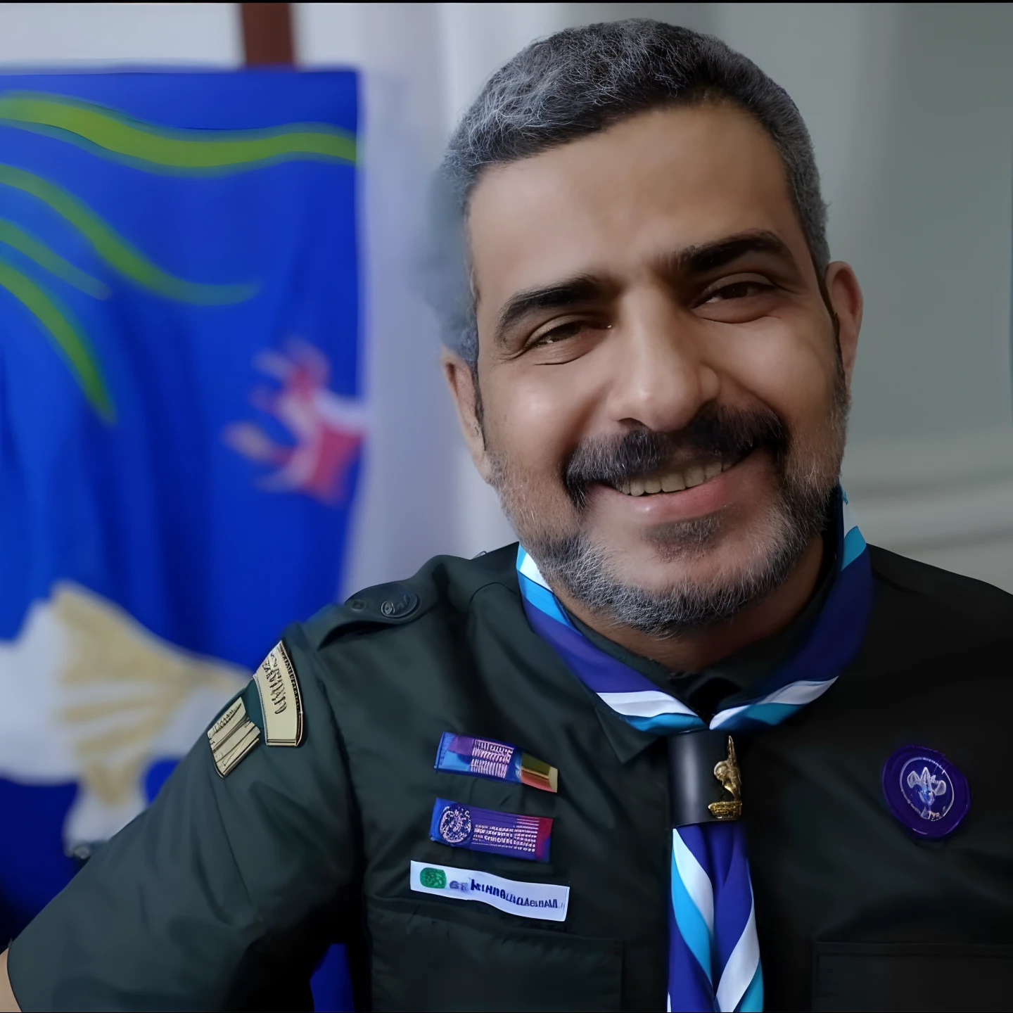 A man in military uniform, who follows a vegan diet, demonstrates the benefits of vegetables to his team of software developers.