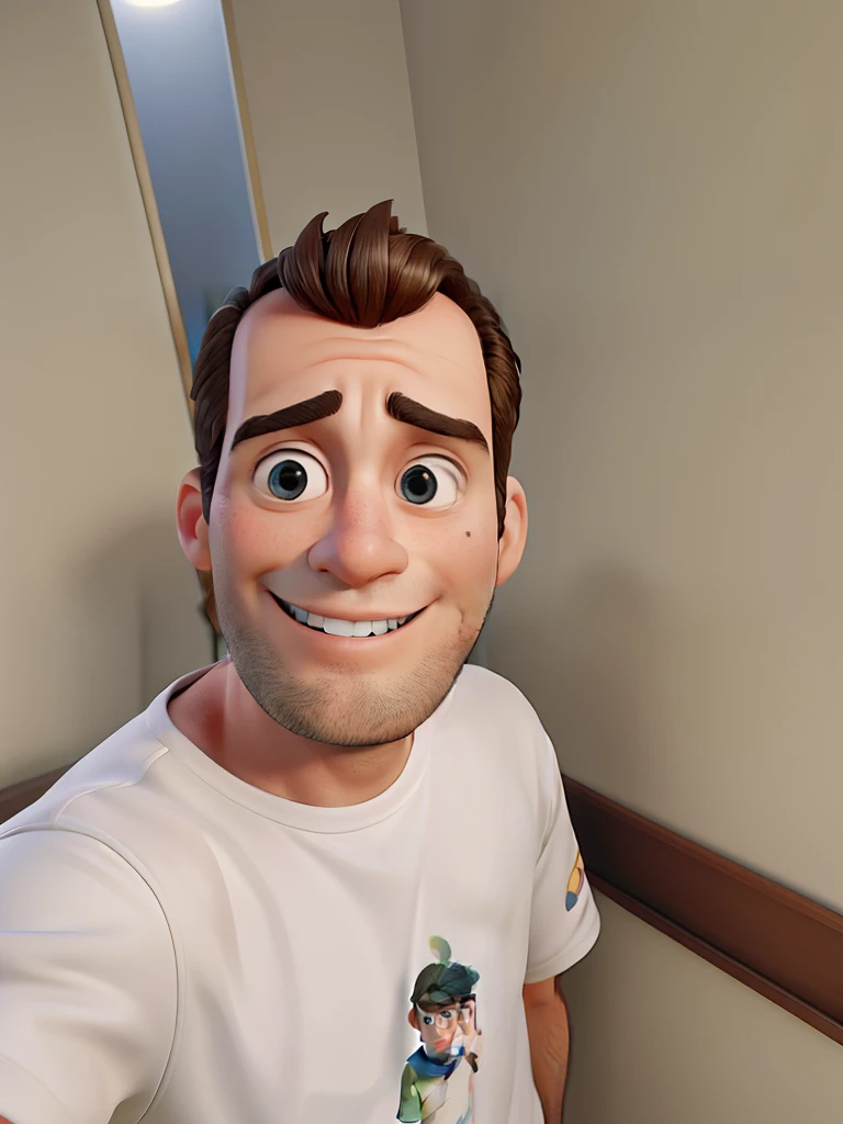 tmasterpiece,a melhor qualidade,Um homem com olhos,head shoot,estilo disney,Standing in the park,Muitos detalhes no rosto