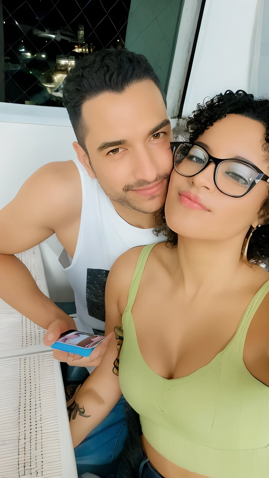 there is a man and woman posing for a picture together, imagem de perfil, Alex Yanes e Lisa Frank, foto de perfil, arte mista, selfie apaixonada, Justina Blakeney, Directed by: CeFerí Olivé, foto do perfil, they are in love, foto de perfil, Thomas Anthony e Malika Favre, by Amelia Peláez