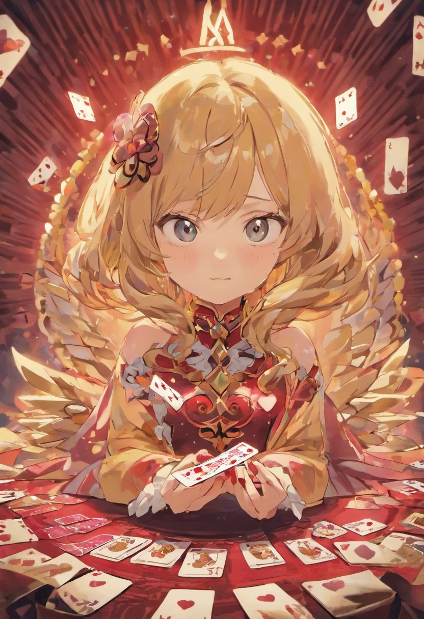 a portrait of woman, Playing cards in hand::style cartoon, (((Front view))), Disney Pixar style, Cinematic 3D, highly detailed, Vivid colors (((full bodyesbian))) ::n_Realisticstyle, anime