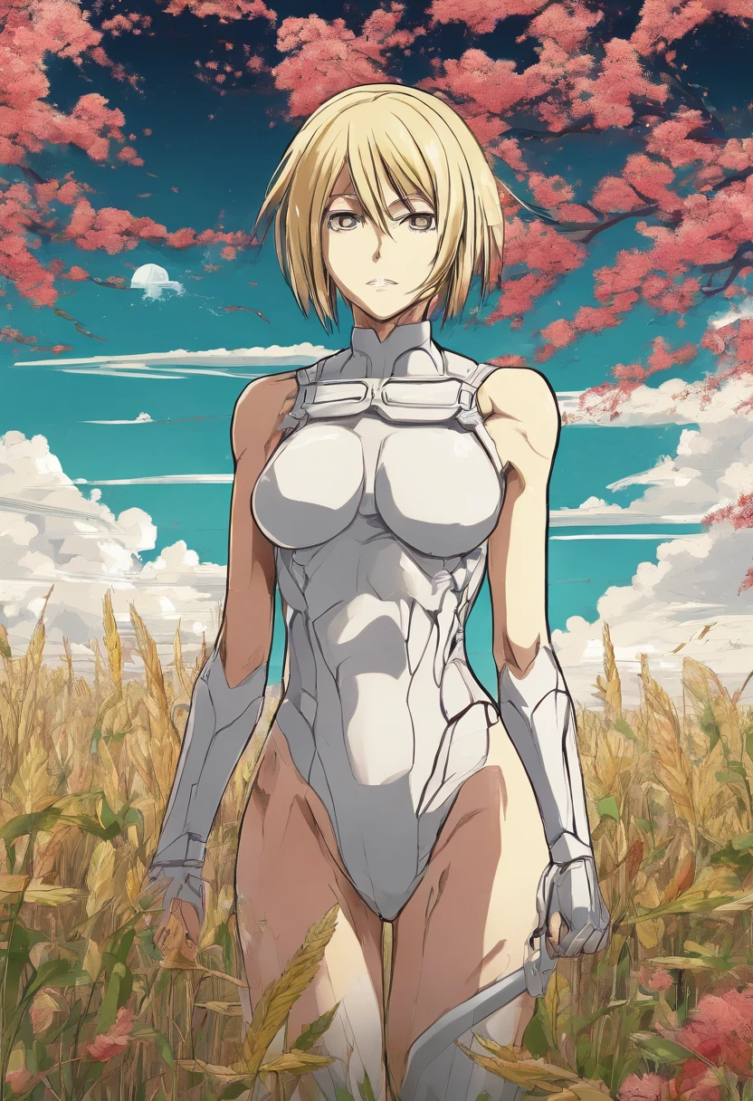 a female titan in a field, from attack on titan
