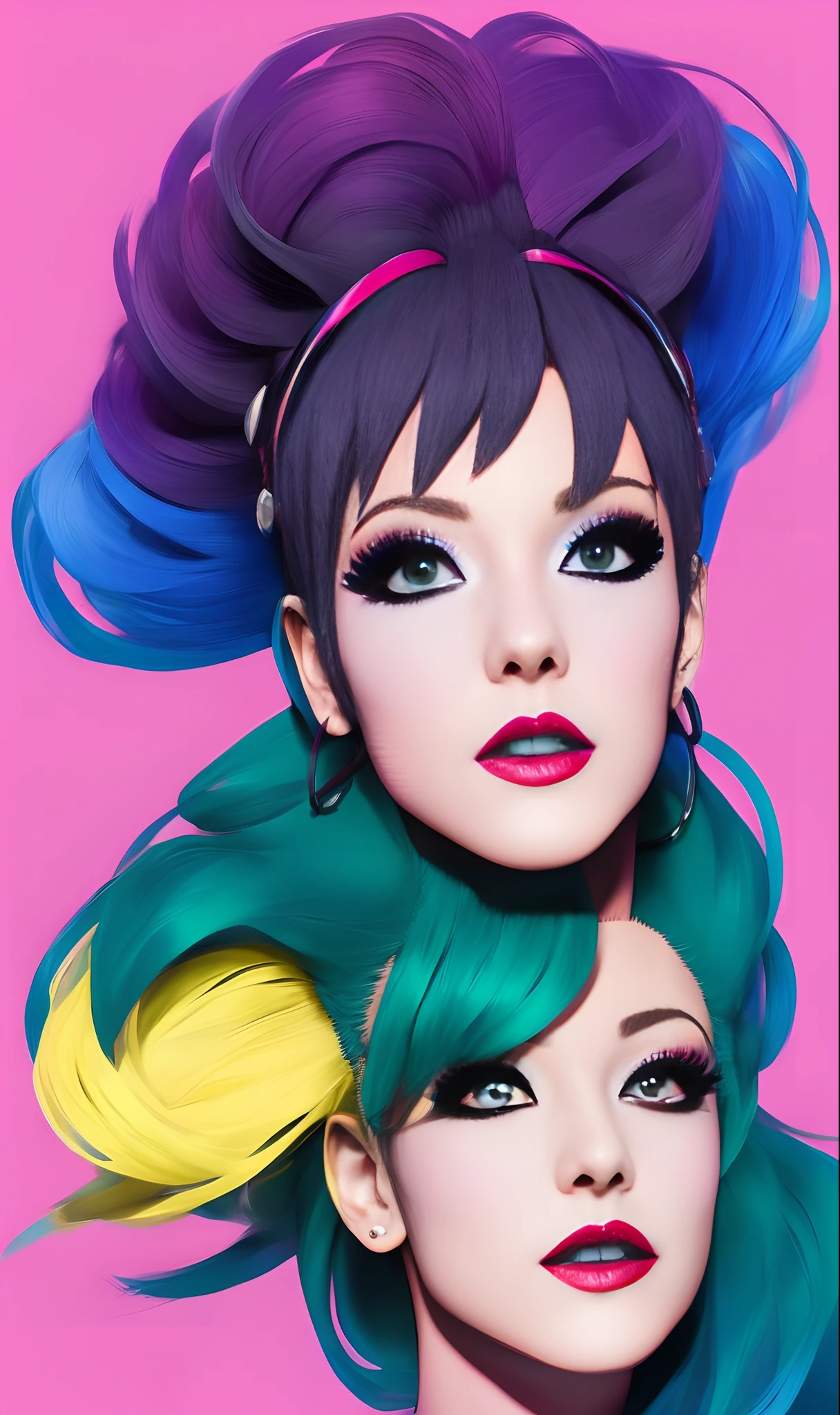 Deku from My hero academia, pink dress, (drag queen?) make up, pink lipstick, suprised, digital art
Maybe also with ''another girl does his make up''