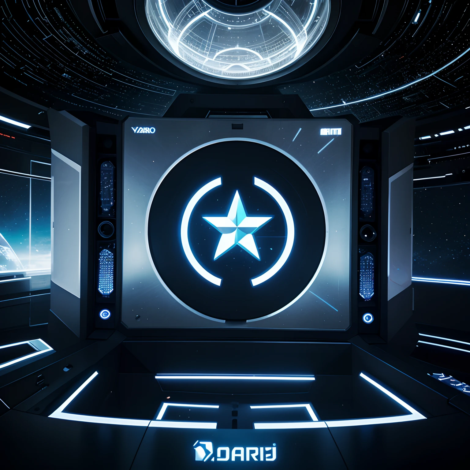 Logo that says Star Gen, Futuristic