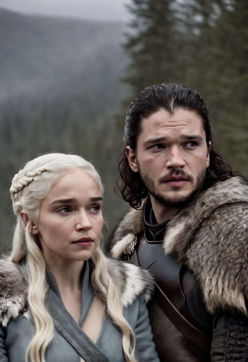 King Jon Snow and his wife Queen Daenerys Targaryen