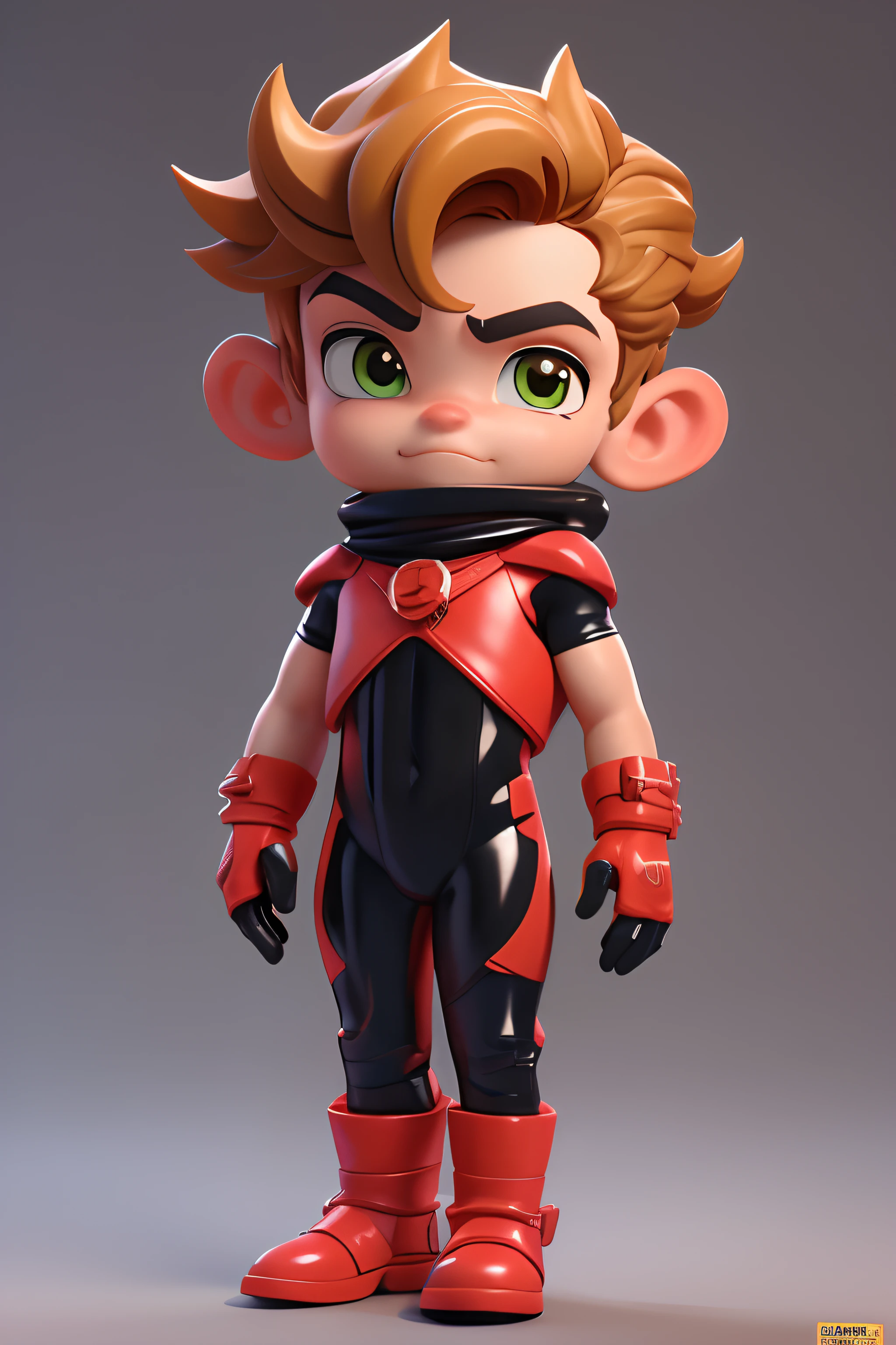 3DCHARACTER,(1 homem, rosto enrugado, macho velho:1.2), __cor dos olhos__ olho, cinza escuro__cabelo-masculino__, (corpo inteiro:1.2),camisa xadrez, catsuit, Botas de trabalho marrom, fundo simples, master part,best quality,(fundo de gradiente vermelho claro:1.1)