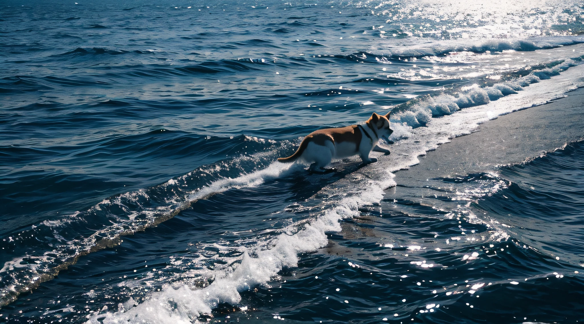 sea surface,eventide,o cachorrinho,Ultra-long-range viewing angle,Sparkling