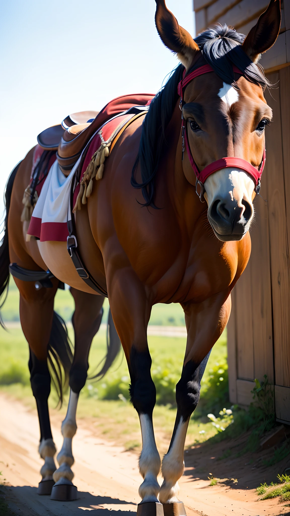 A combination of horse and donkey