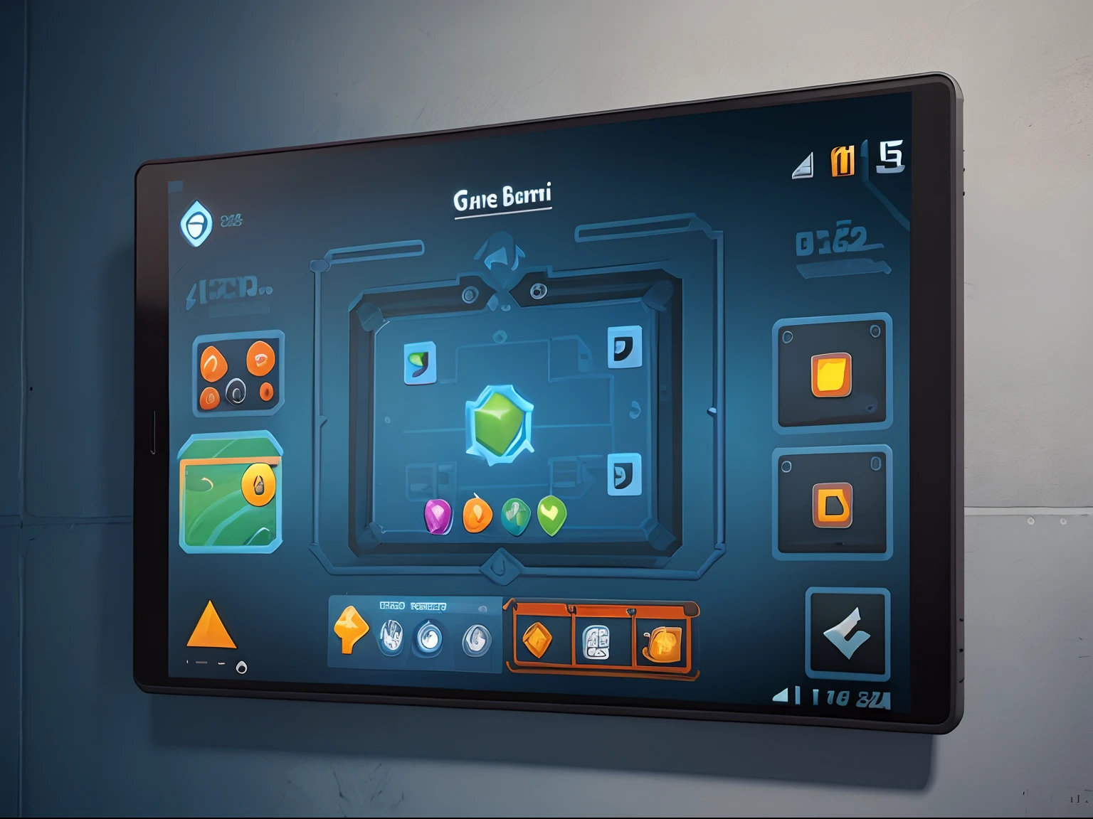 there is a picture of a number board with different items, concept art by Murakami, flickr, process art, game interface, game ui asset design, mobile game asset, game icon asset, 2 d game assets, seperated game asset, game assets, game ui, game screen, screenshots, levels, multiple levels, 2 d game, 2d game asset
