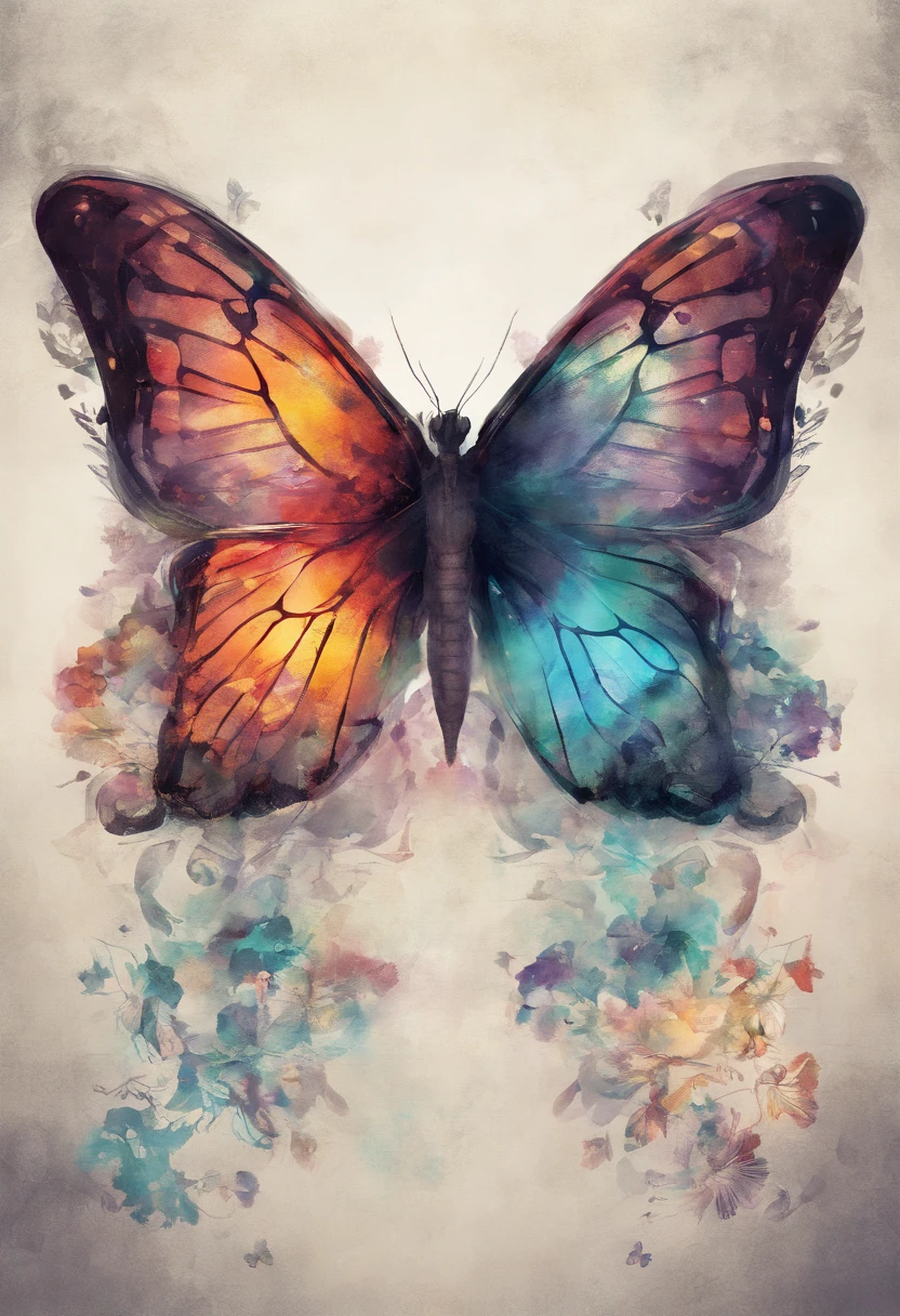 Create a beautiful butterfly art piece that showcases the delicate elegance of these creatures. Emphasize intricate wing patterns and vibrant colors. Pay attention to symmetry and detail to capture the butterfly's natural beauty. Consider using watercolor techniques or digital illustration to bring out the ethereal qualities of the butterfly