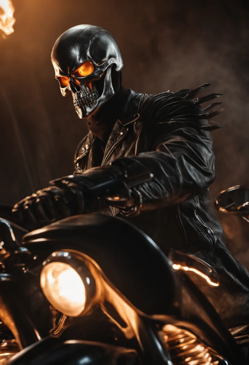 (Ghost rider) from (Dc ) photorealism, ultra detailed suit, highly details, 16k, uhd.