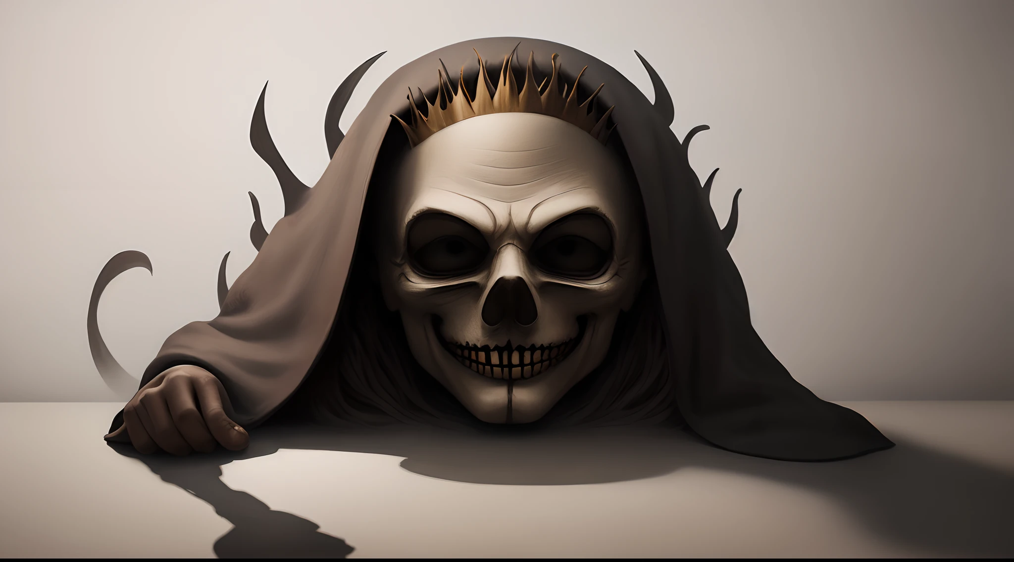 Draw an album cover with a shadow king