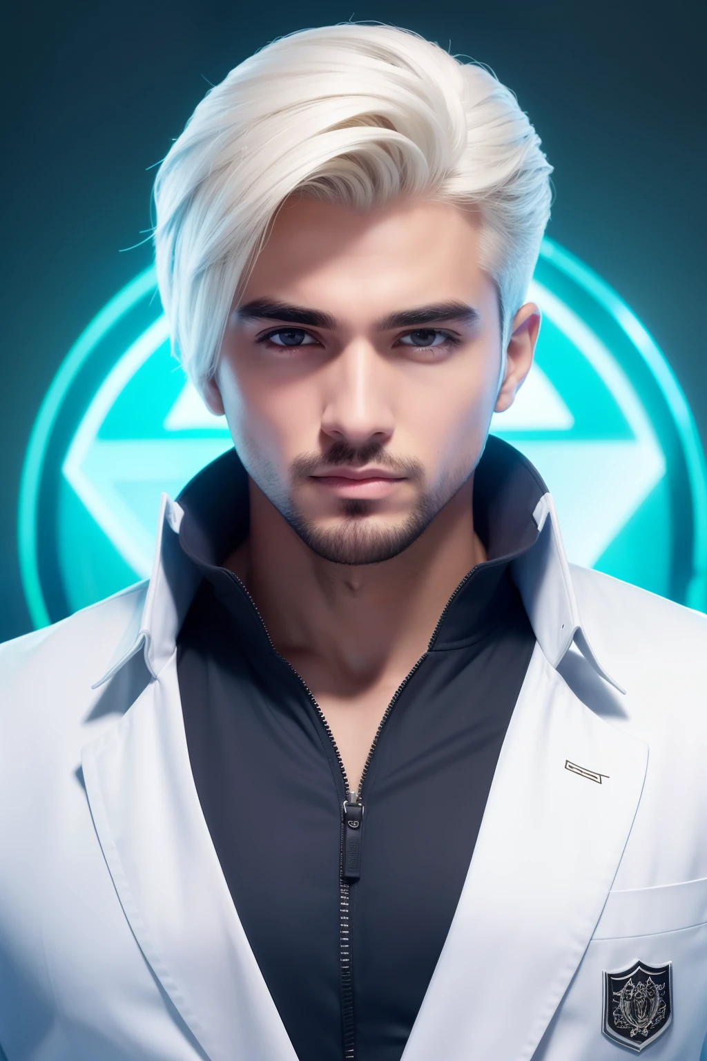 Quero um personagem sombrio, who has traits of a leader, and look like a hacker, cabelos pretos, cor de pele branco, magro