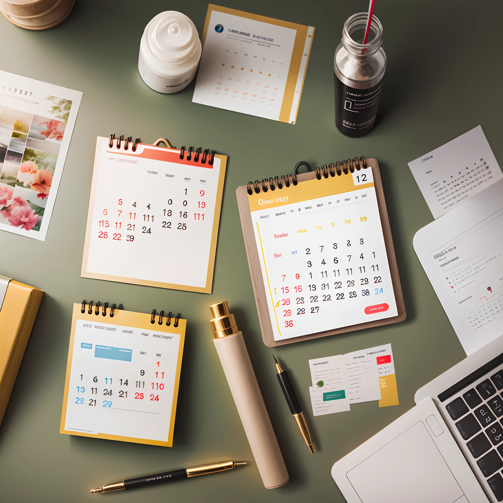 Calendar with number 12 highlighted and a target