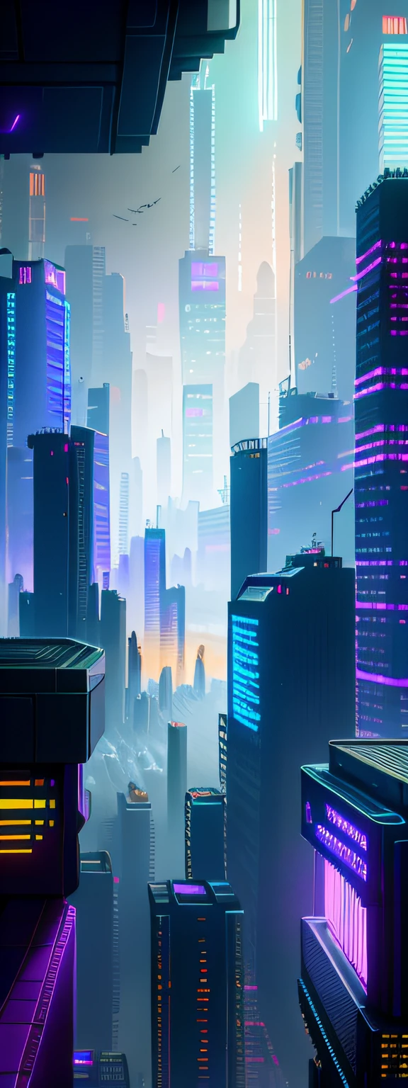 there is a picture of a city with a lot of buildings, anime style cityscape, cyberpunk city street background, HD cityscape, Art Deco transcends aesthetics,futuristic city street,复杂,highly detailed,((cyber punk perssonage)), (真实感:1.5), (Complex symmetrical war painting:0.5), 8K UHD,Soft lighting, High quality, filmgrain, Fujifilm XT3,with light glowing,Cyberpunk shines,Purple light,Blue light,Shining light,City feeling,sense of science and technology,The light sensation is intense