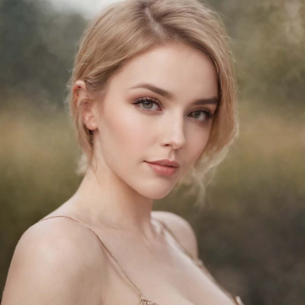 Pro, (4k Photo: 1.1) (Jeremy Ripking: 0.3), (Anna Dittmann: 0.3), (Ariane Mark: 0.3), (Sharp Focus: 1.3), High Detail, Worn (Tight Shirt: 1.2), Beautiful Detail Face, Hazel Eyes, Short Blonde Hair, (Attractive Young Woman: 1.3), (Seductive: 1.1), (Blush: 1.1), Hourglass-like figure, natural chest, wide hips