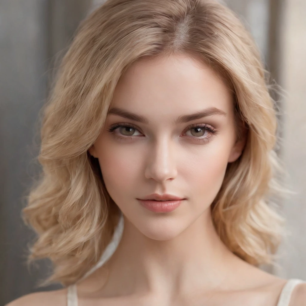 Pro, (4k Photo: 1.1) (Jeremy Ripking: 0.3), (Anna Dittmann: 0.3), (Ariane Mark: 0.3), (Sharp Focus: 1.3), High Detail, Worn (Tight Shirt: 1.2), Beautiful Detail Face, Hazel Eyes, Short Blonde Hair, (Attractive Young Woman: 1.3), (Seductive: 1.1), (Blush: 1.1), Hourglass-like figure, natural chest, wide hips