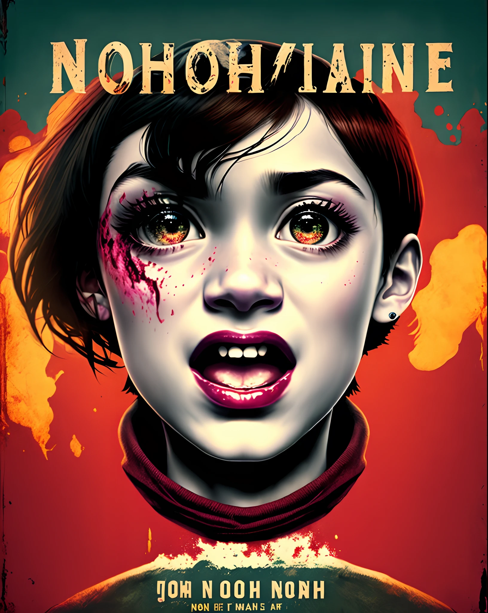 Make a Scream 1 poster with Jenna Ortega and Noah Schnapp