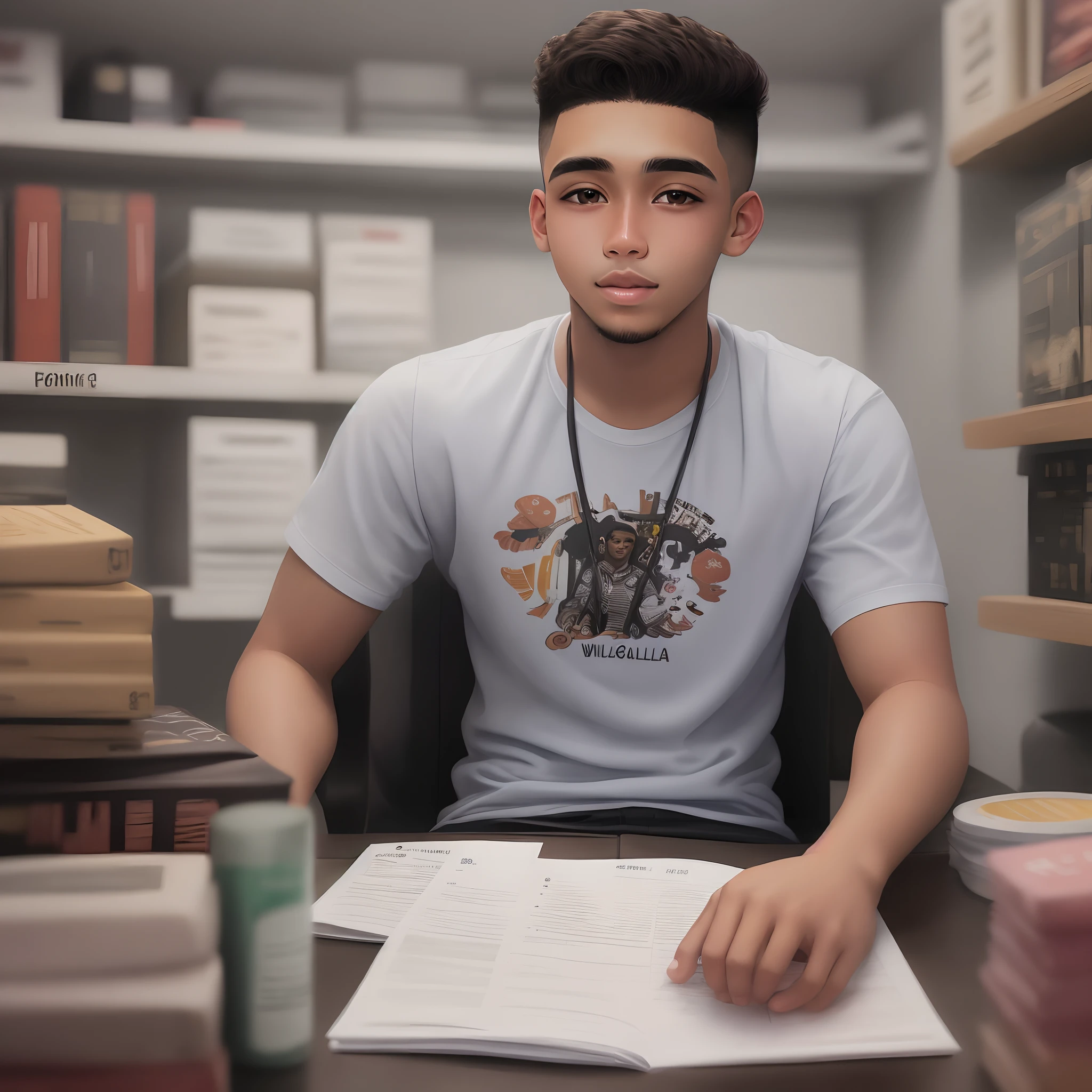 Imagem de um jovem de nome William calianguila de 23anos de pele escura com cabelo curto e barba que trabalha com o mercado financeiro no forex