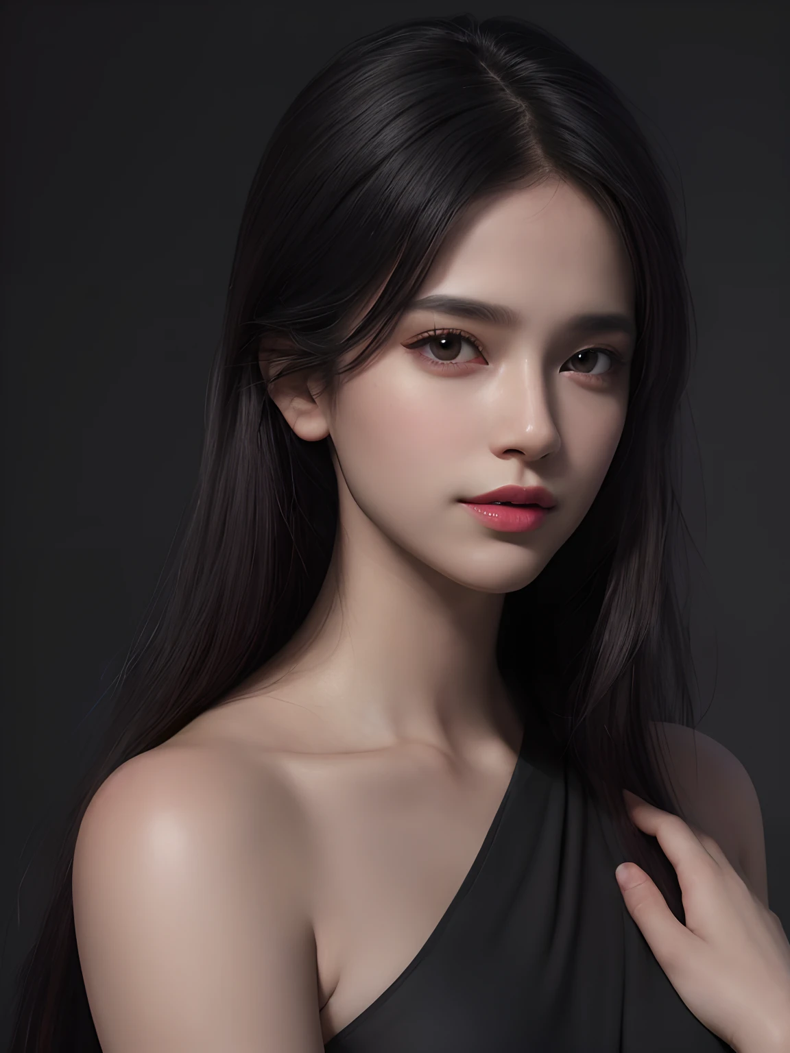 8k, RAW Photo, Best quality, masterpiece,(photorealistic:1.4) , (lip gloss, eyelashes, smiling, bright face, glowing skin, best quality, ultra high resolution, depth of field, chromatic aberration, caustic, wide lighting, natural shading) ultra high res, front view, raw photo, 1girl, Indian girl, indian girl face, black saree dress, perfect face, in the dark, deep shadow, Cold light, caustics, looking at the viewer with a serene bliss, volumetric light, foggy background, rim light, edge light, backlit hair, Low Key, bloom, track equipment, outside the field, ((thin, thin)), photorealistic, photograph, masterpiece, realistic, realism, photorealism, high contrast, photorealistic digital art trending Artstation 8k HD high definition detailed realistic, detailed, skin texture, hyper detailed, realistic skin texture, armature, best quality, ultra high res, (photorealistic) (1.4), high resolution, detailed, raw photo, sharp re, lee jeffries nikon d850 film stock photo 4 kodak port 400 camera f1.6 lens rich colors hyper realistic lifelike texture dramatic lighting unrealengine trends on artstation cinestill 800
