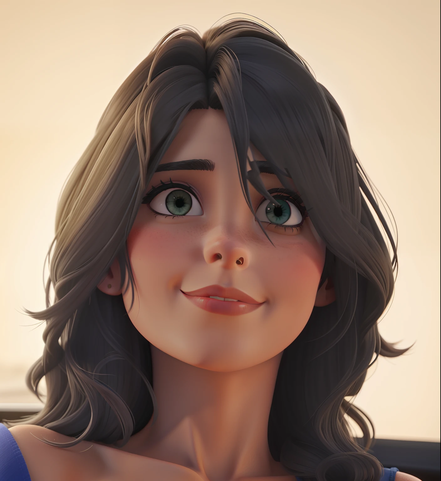 Beautiful woman, 40 anos, cabelo castanho liso, olhos castanhos escuros
