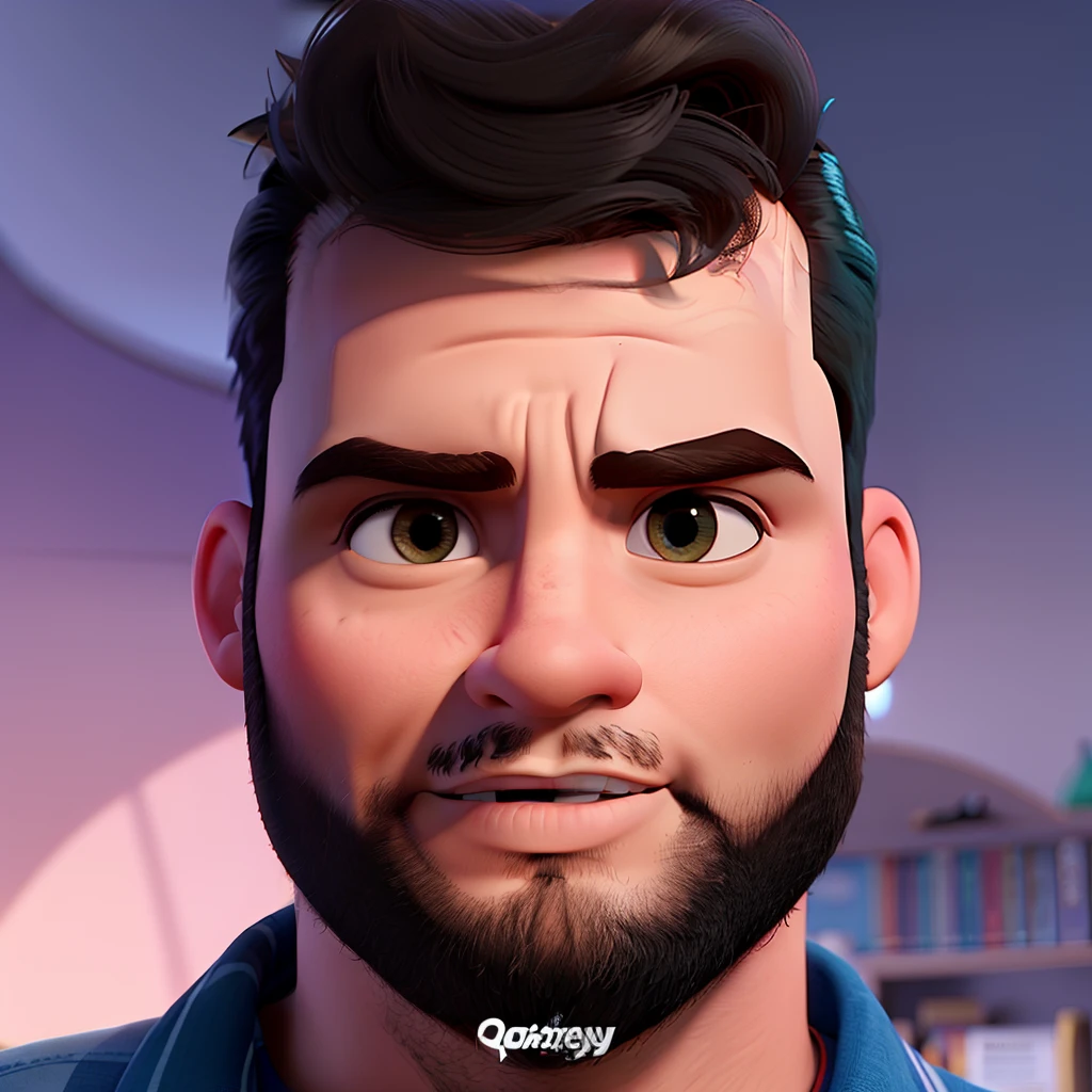 Men Disney Pixar style, alta qualidade, melhor qualidade, pano de fundo biblioteca