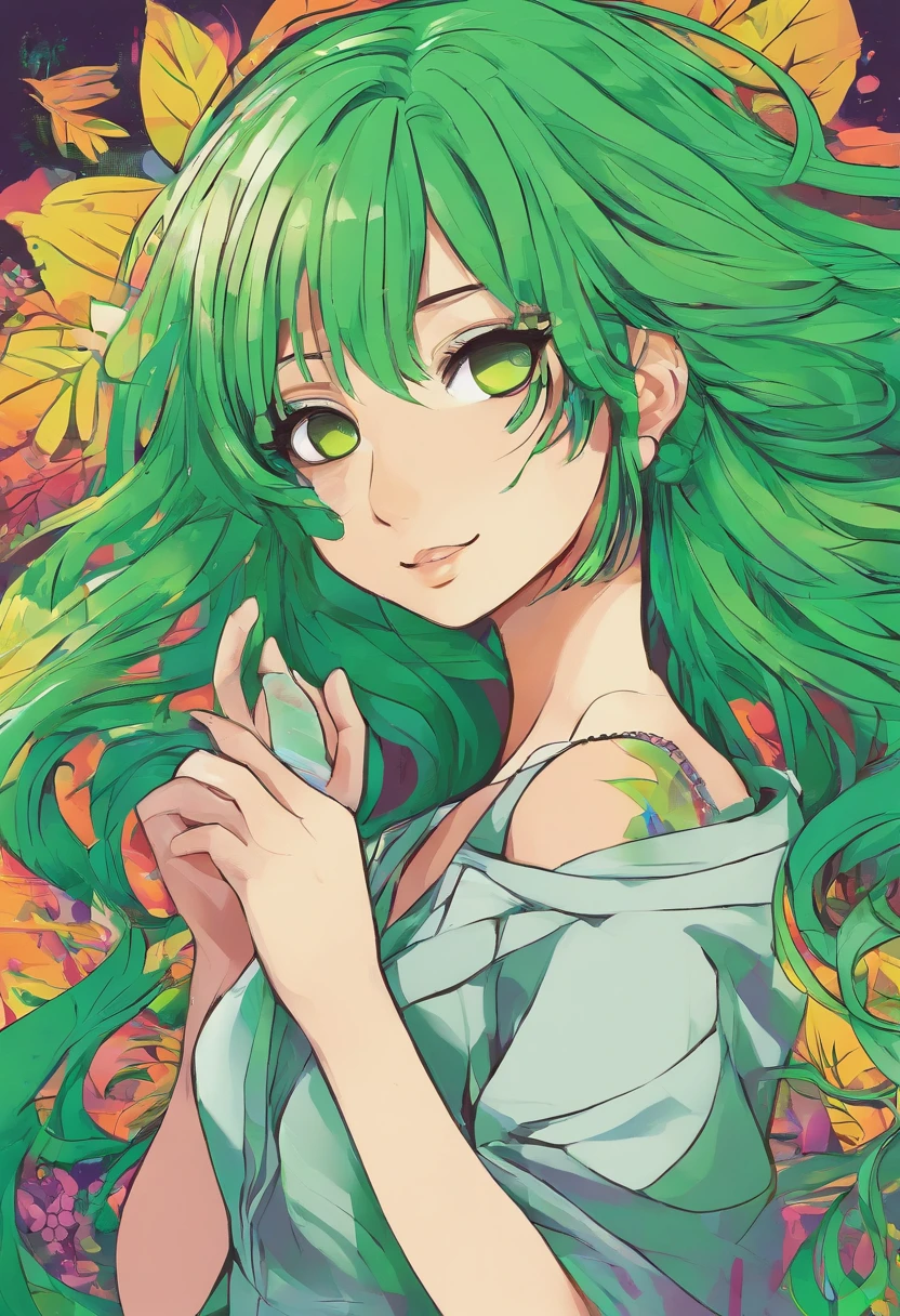 Green hair　s girl