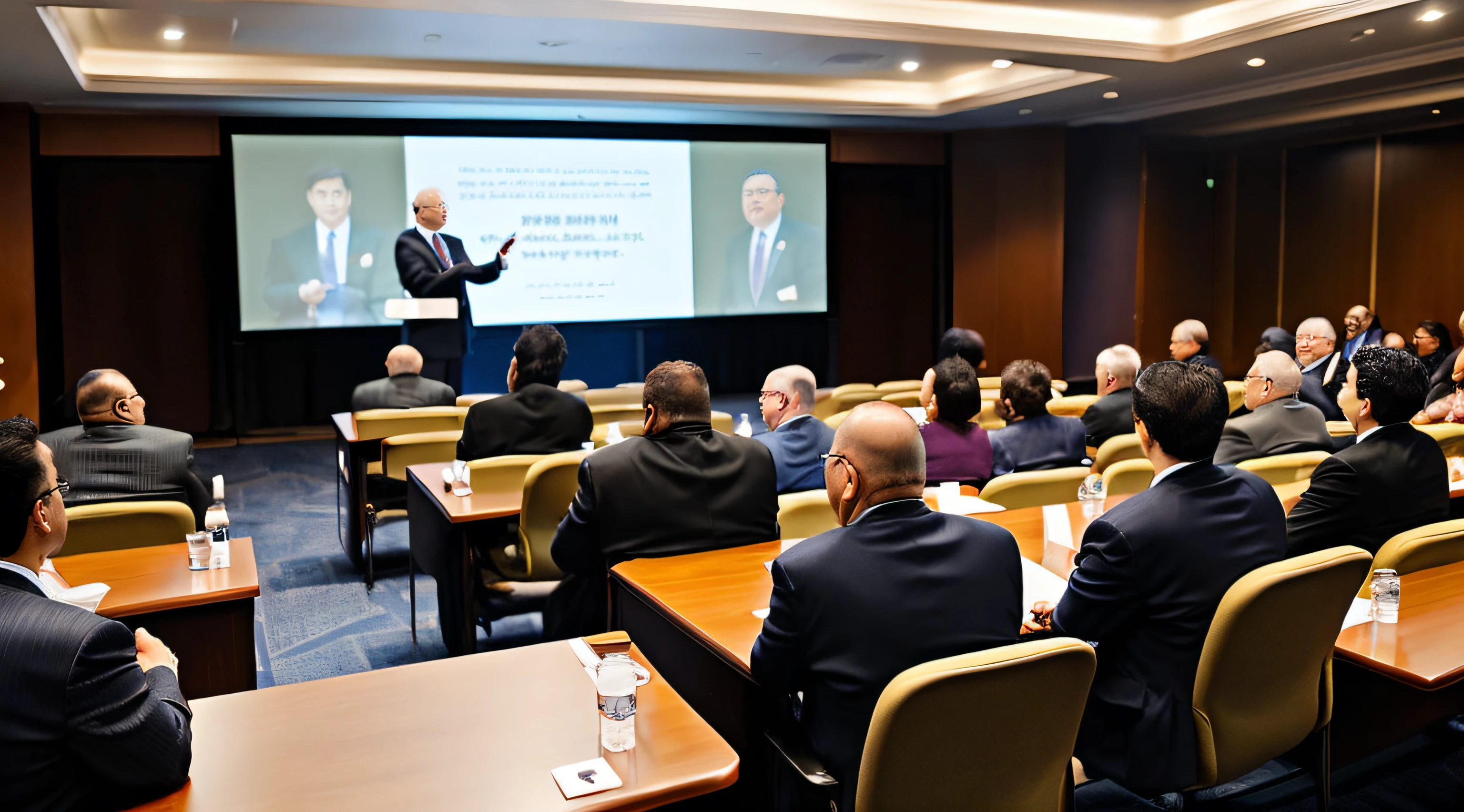 (((Americana)))、(((Fat old man)))、(((White or black)))、Jehovah's Witnesses、Governing body、Small Conference Room、Suits、high-level image quality、high-detail