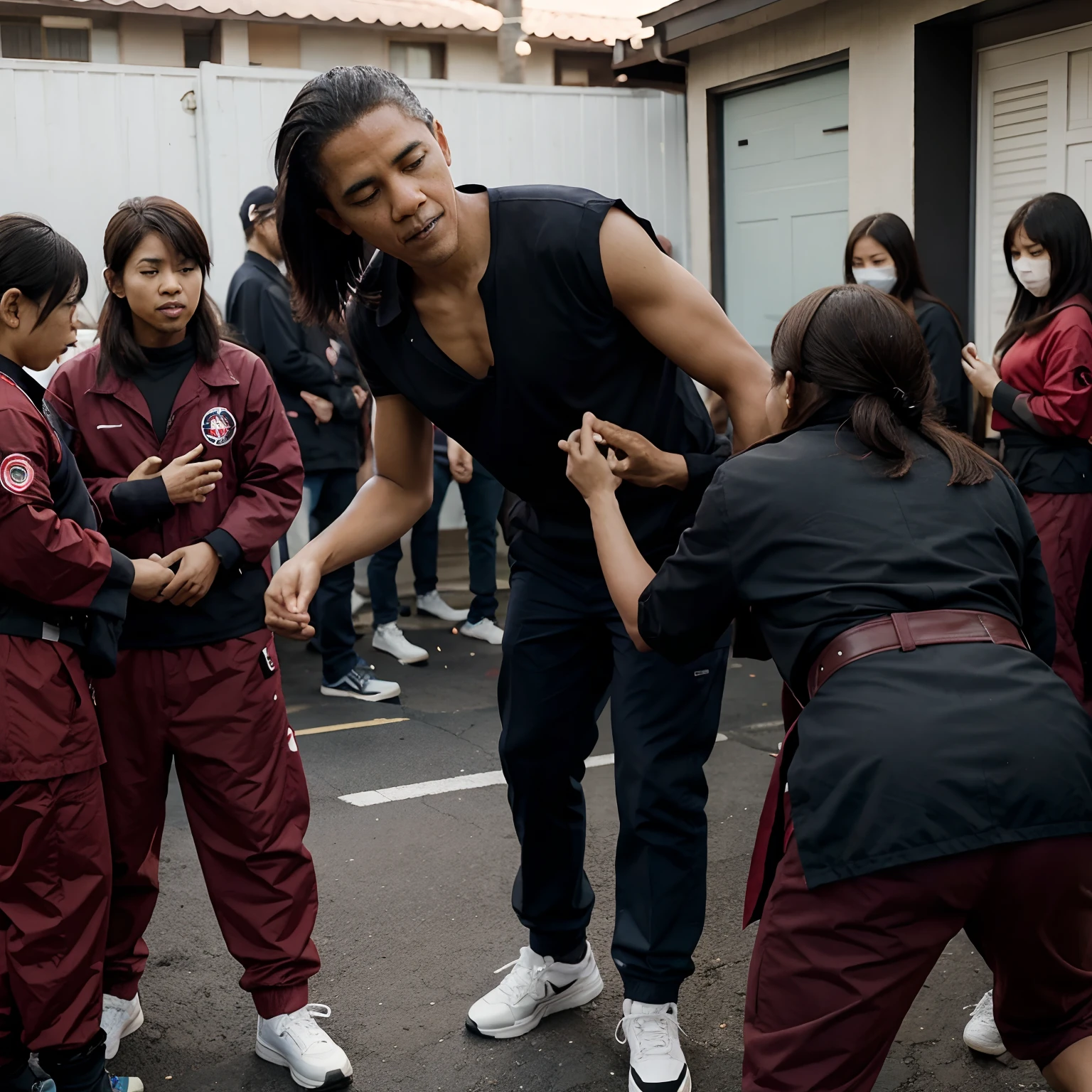 Obama in the akatsuki geting beat up buy trump