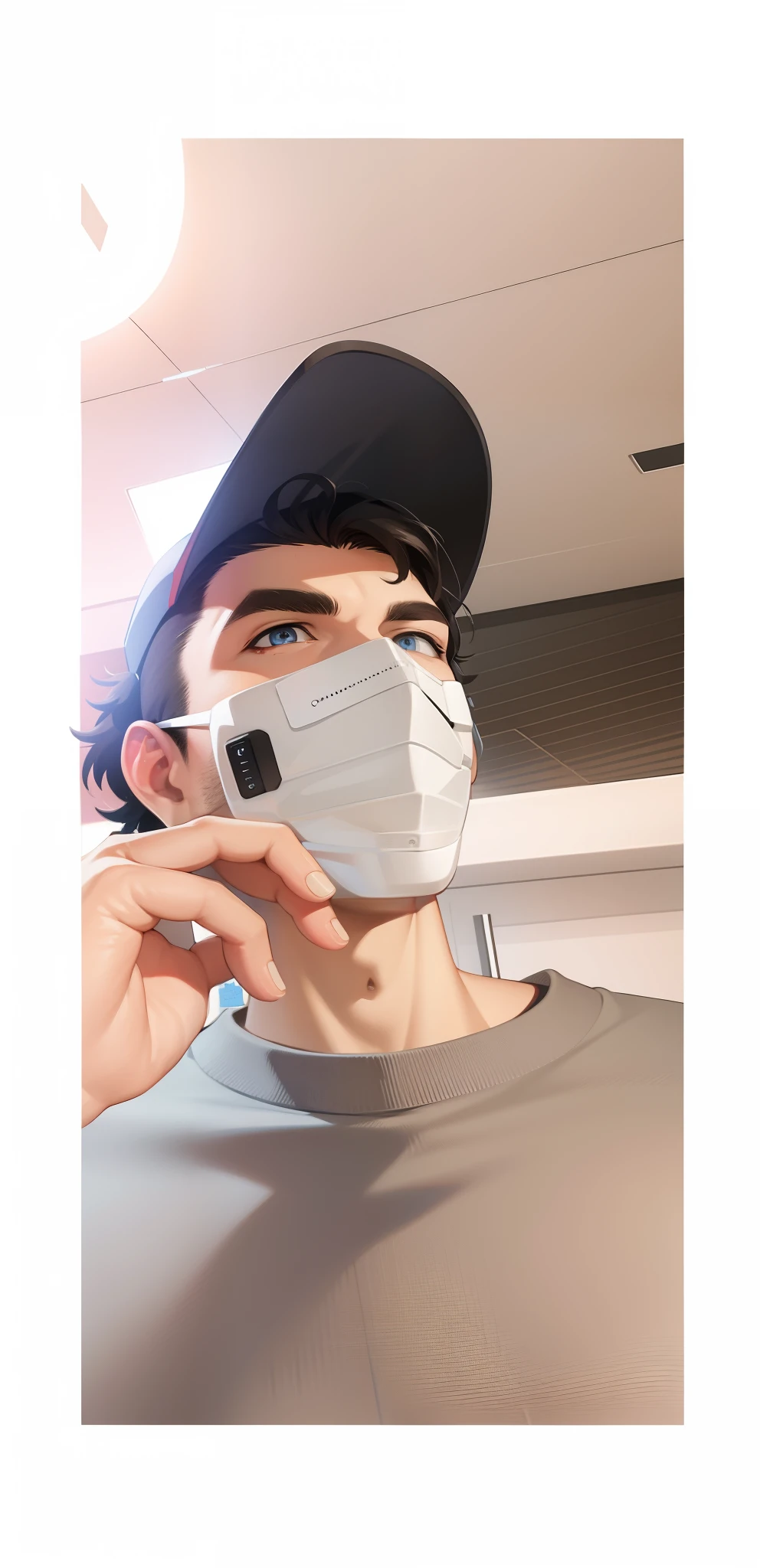Change background cyberpunk, handsom boy ,cartoon face, 4k HD