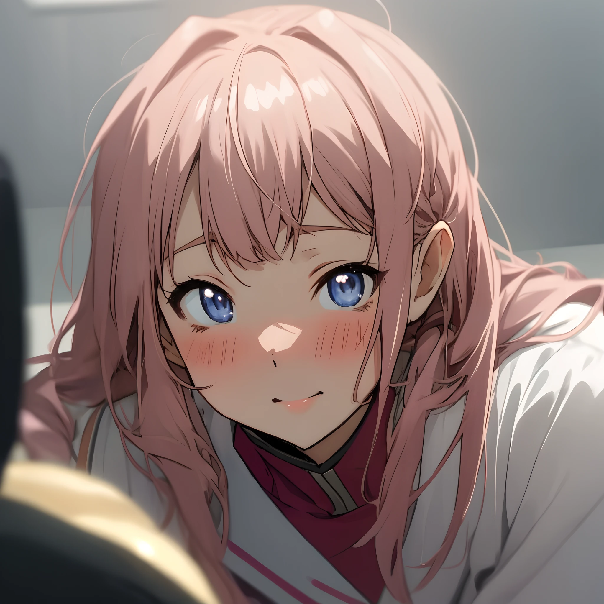 an anime girl、lesbian、Cheek rubbing