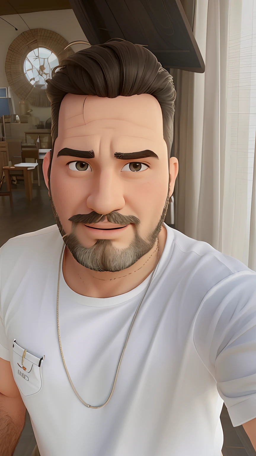 there is a man with a beard and a white shirt, inspirado em Demetrios Farmakopoulos, George Doutsiopoulos, imagem de perfil, Andou na escola chatzipanagiotou, foto de perfil headshot, Jorge Patsouras, Sam Nassour, Elias Chatzoudis, Fotografia selfie 8k, Raphael Lecoste